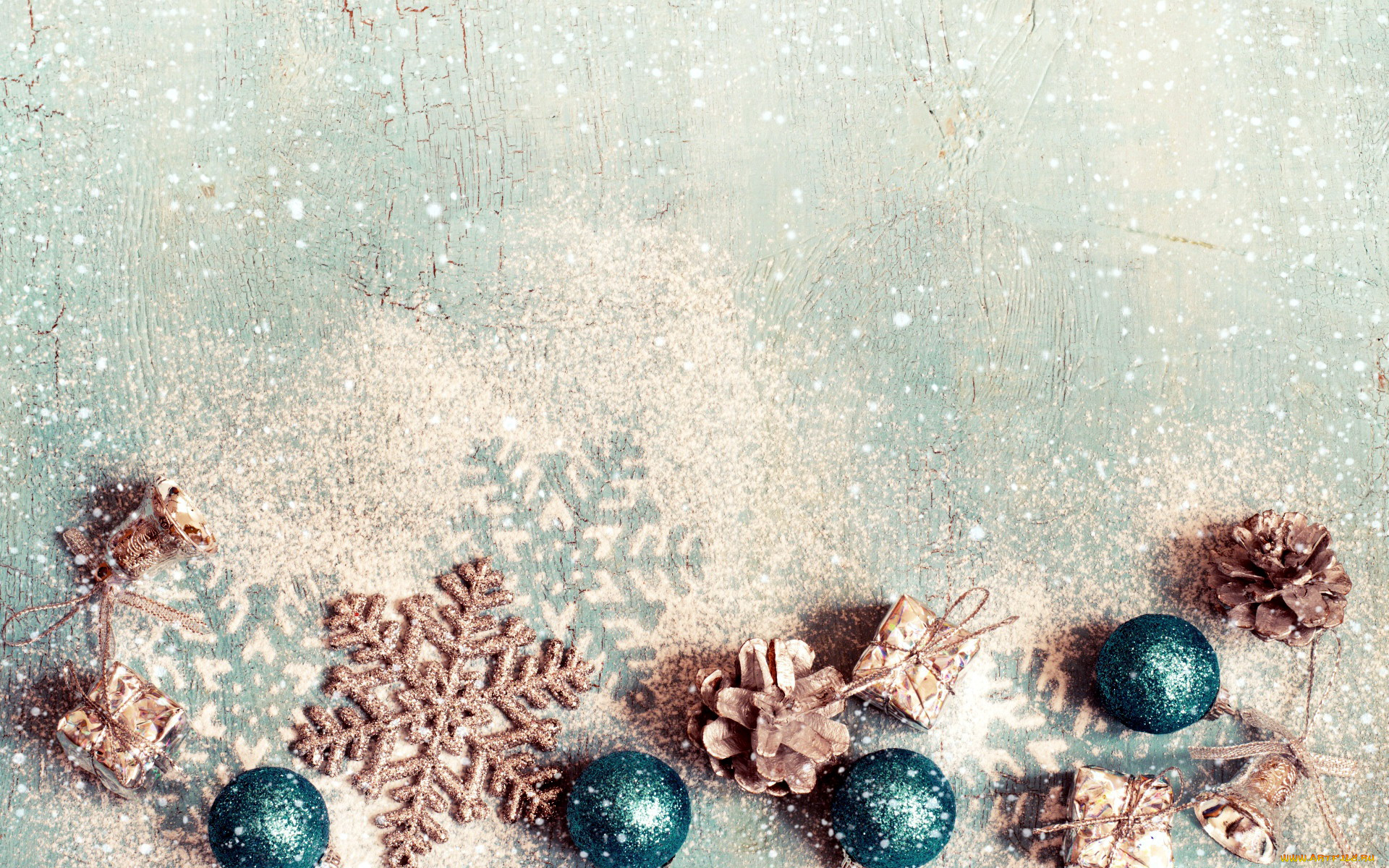 праздничные, украшения, снежинки, шарики, шишки