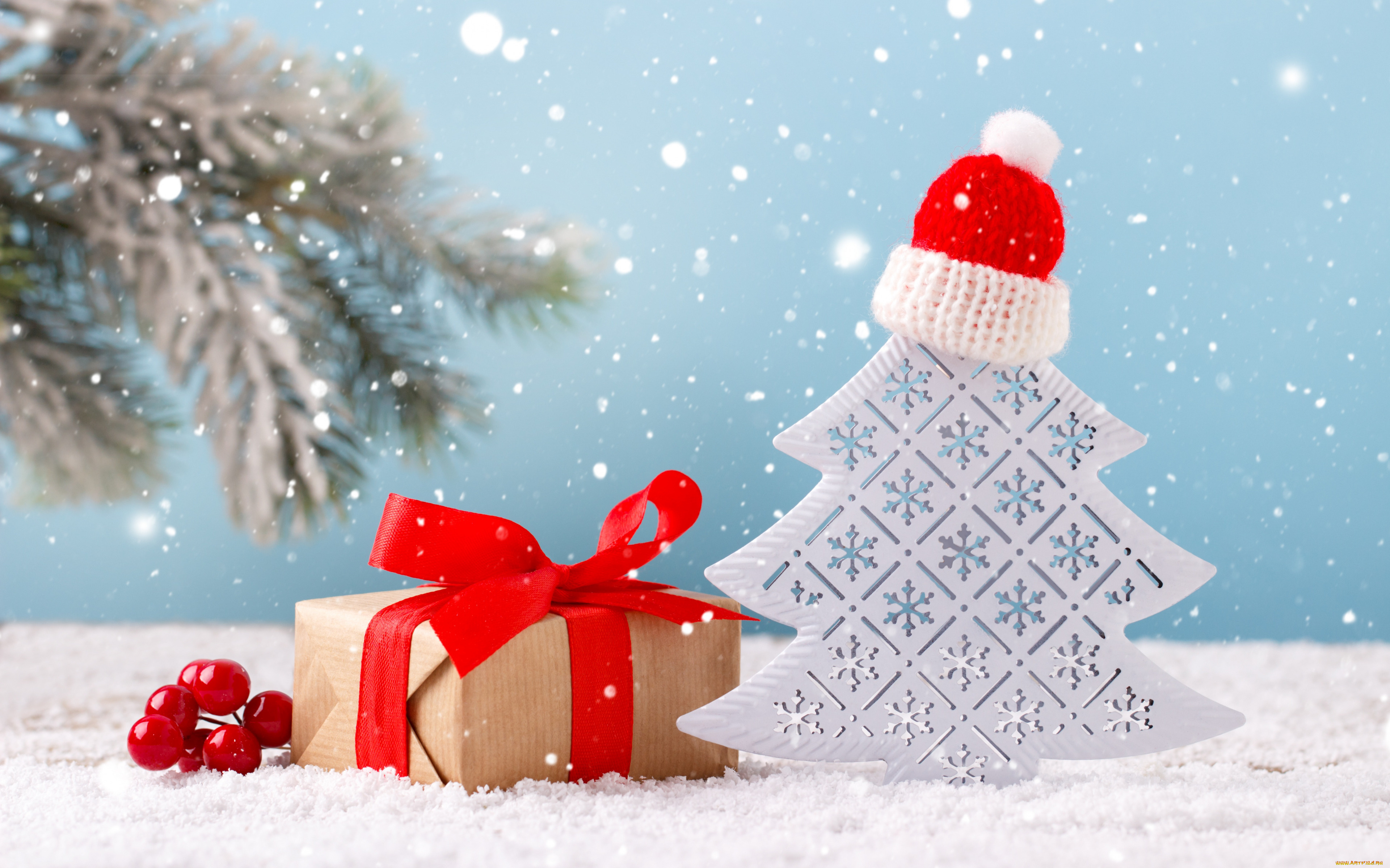 праздничные, подарки, и, коробочки, белый, деревянное, дерево, подарочная, коробка, новогоднее, украшение, c, новым, годом, рождество, снег, с, рождеством