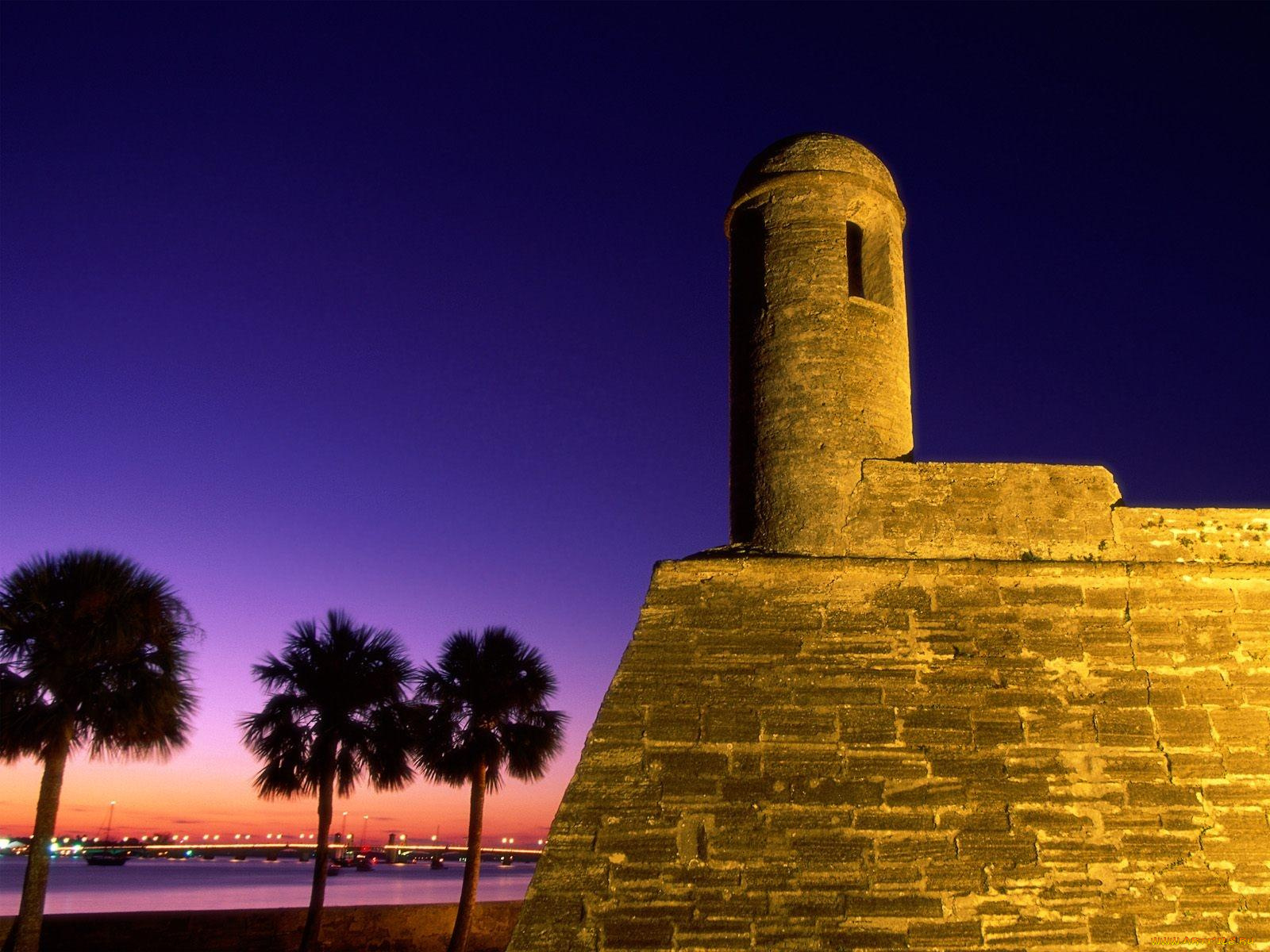 castillo, de, san, marcos, national, monument, st, augustine, florida, города, памятники, скульптуры, арт, объекты