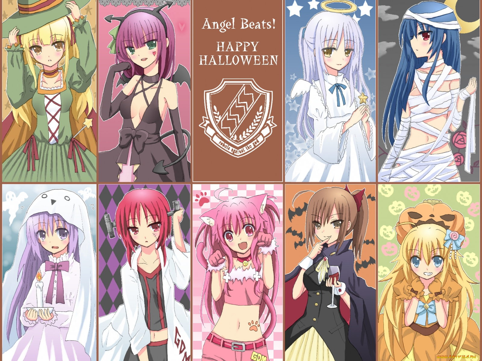 аниме, angel, beats