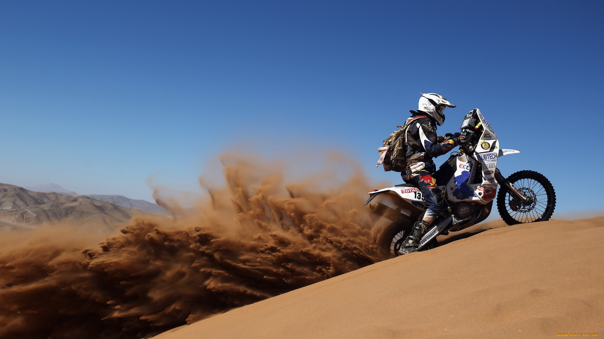 спорт, мотокросс, песок, дакар, ралли, пустыня, мотоцикл