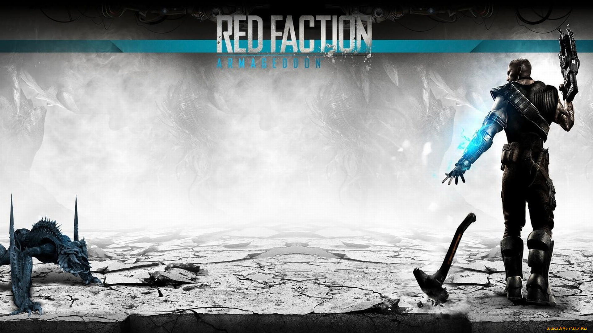 red, faction, armageddon, видео, игры, зверь, оружие, воин