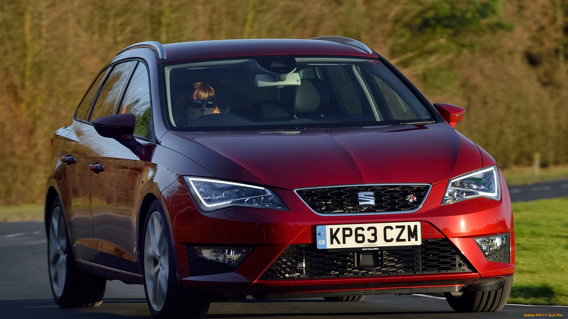 автомобили, seat, leon, st, fr, uk-spec, 2014, красный