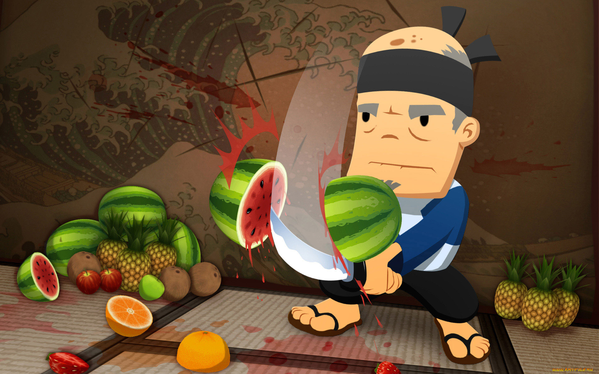 fruit, ninja, видео, игры, -, fruit, ninja, меч, овощи, ниндзя