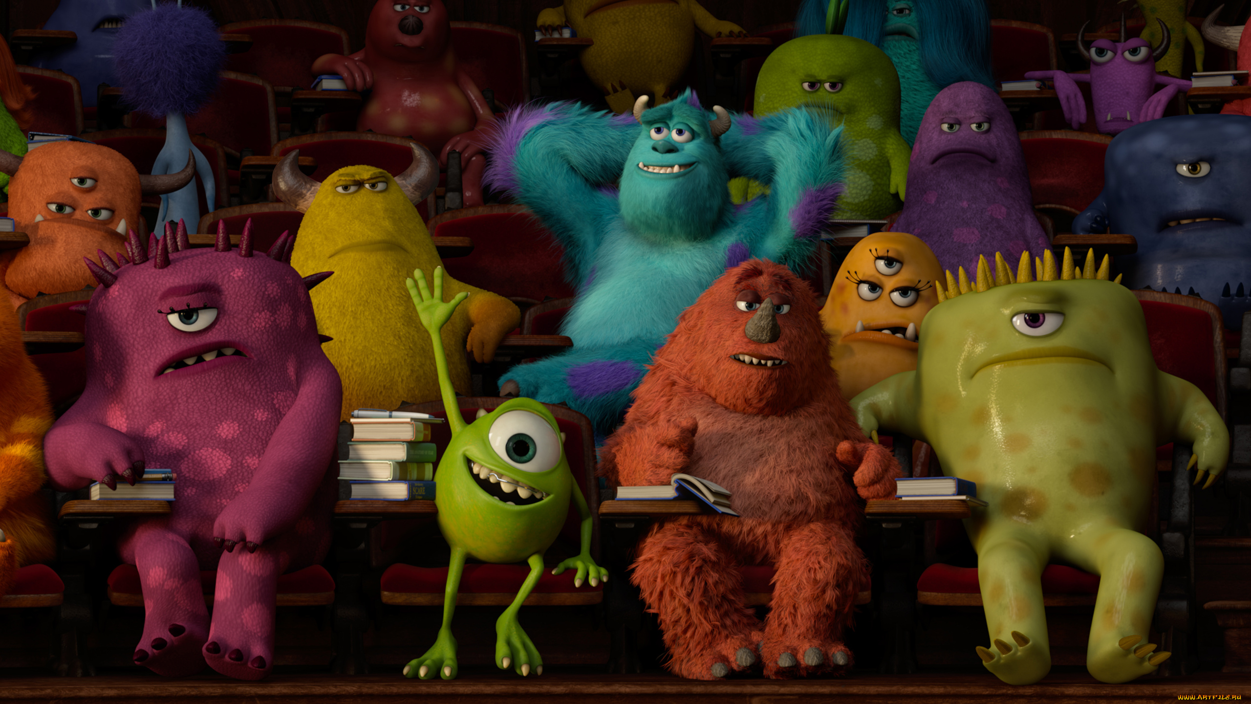 мультфильмы, monsters, university, монстры