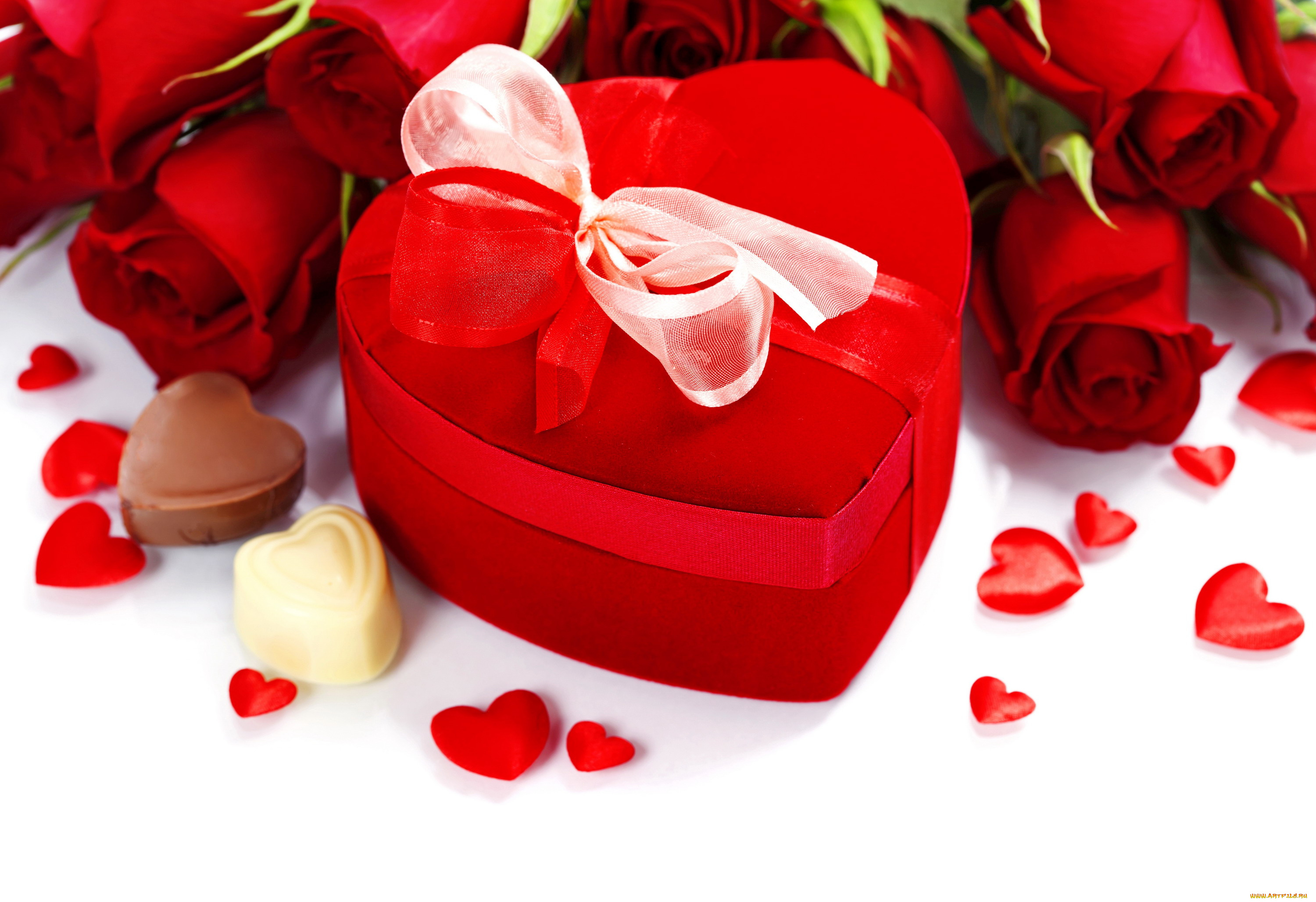 праздничные, день, святого, валентина, , сердечки, , любовь, конфеты, подарок, коробка, розы