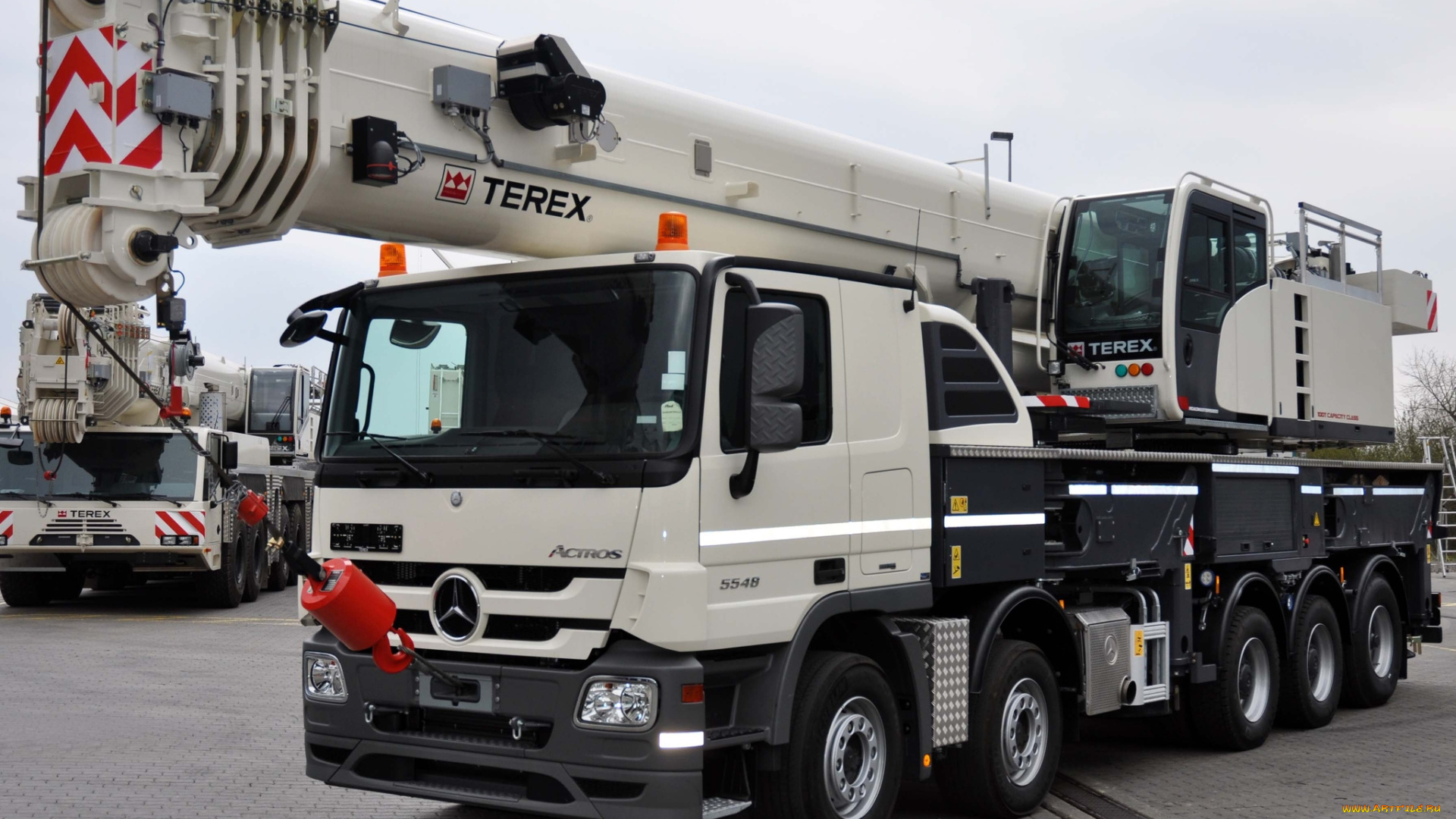 техника, краны, terex, paul, 10x4-6, mit, actros, 5548, mercedes-benz, roadmaster, 5300