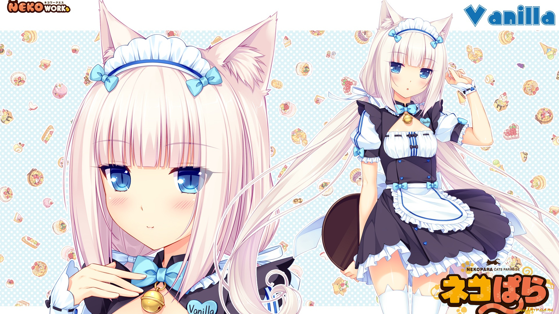 аниме, nekopara, фон, взгляд, девушка