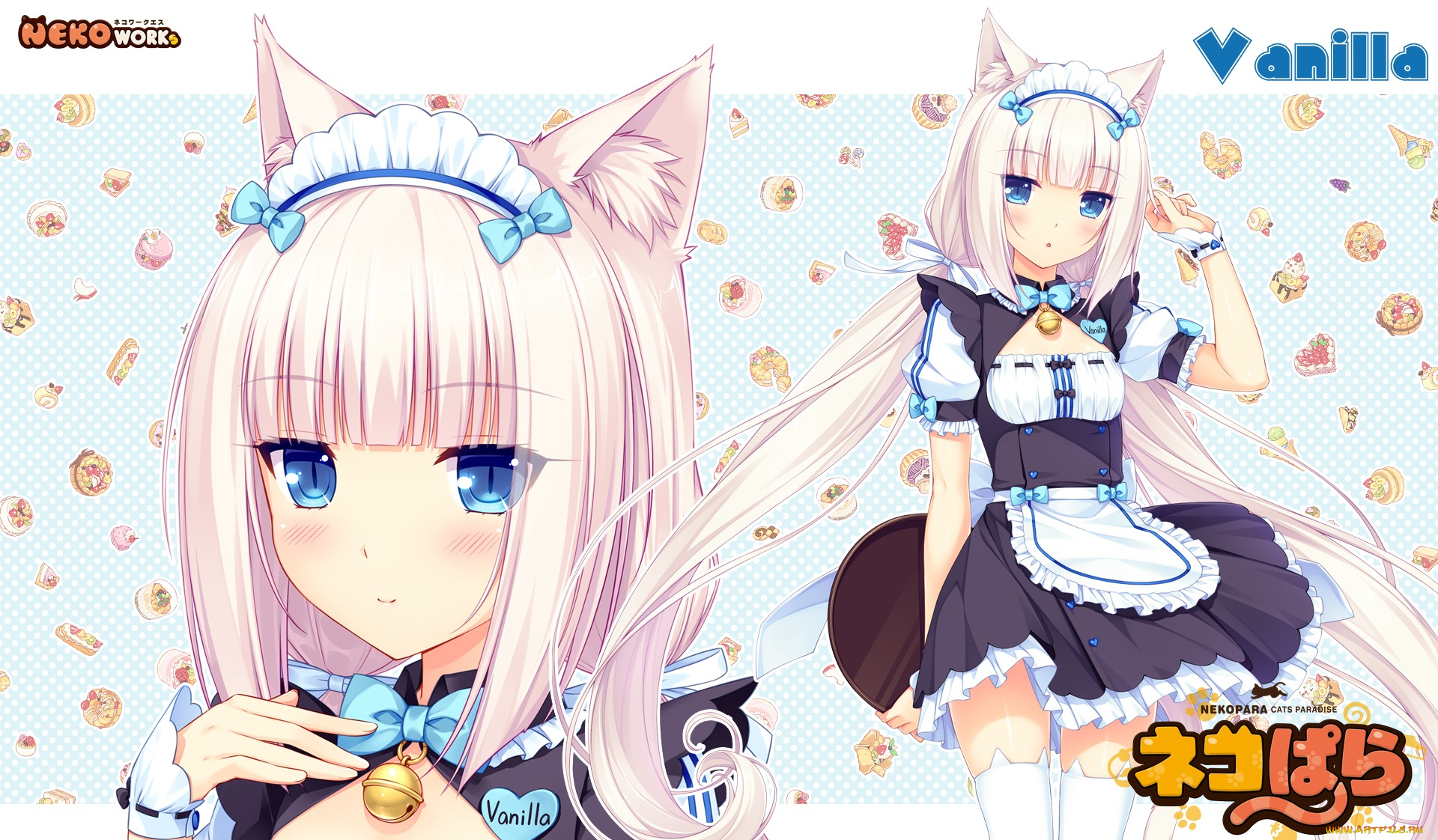 аниме, nekopara, фон, взгляд, девушка