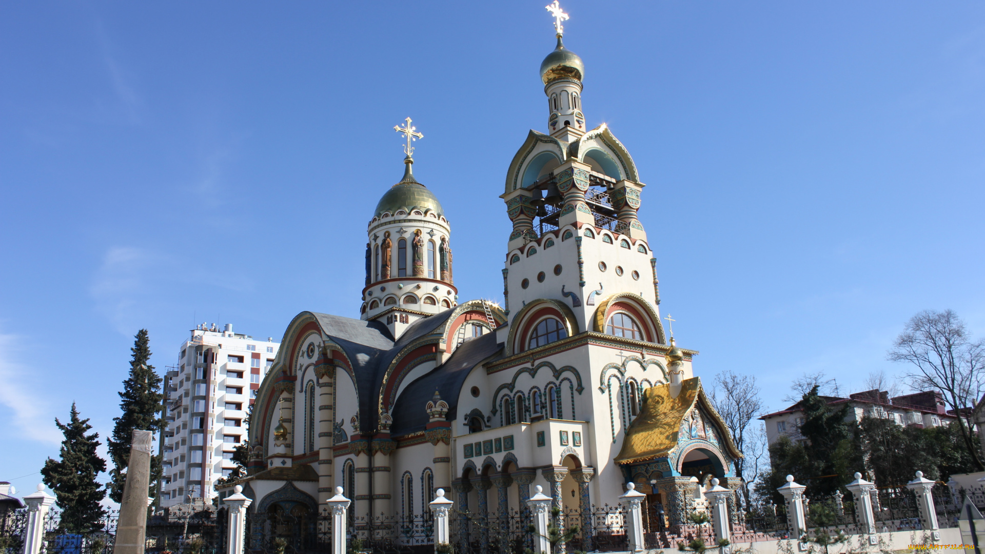 храм, святого, князя, владимира, сочи, города, сочи, , россия, церковь, сочи, храм, святого, князя, владимира