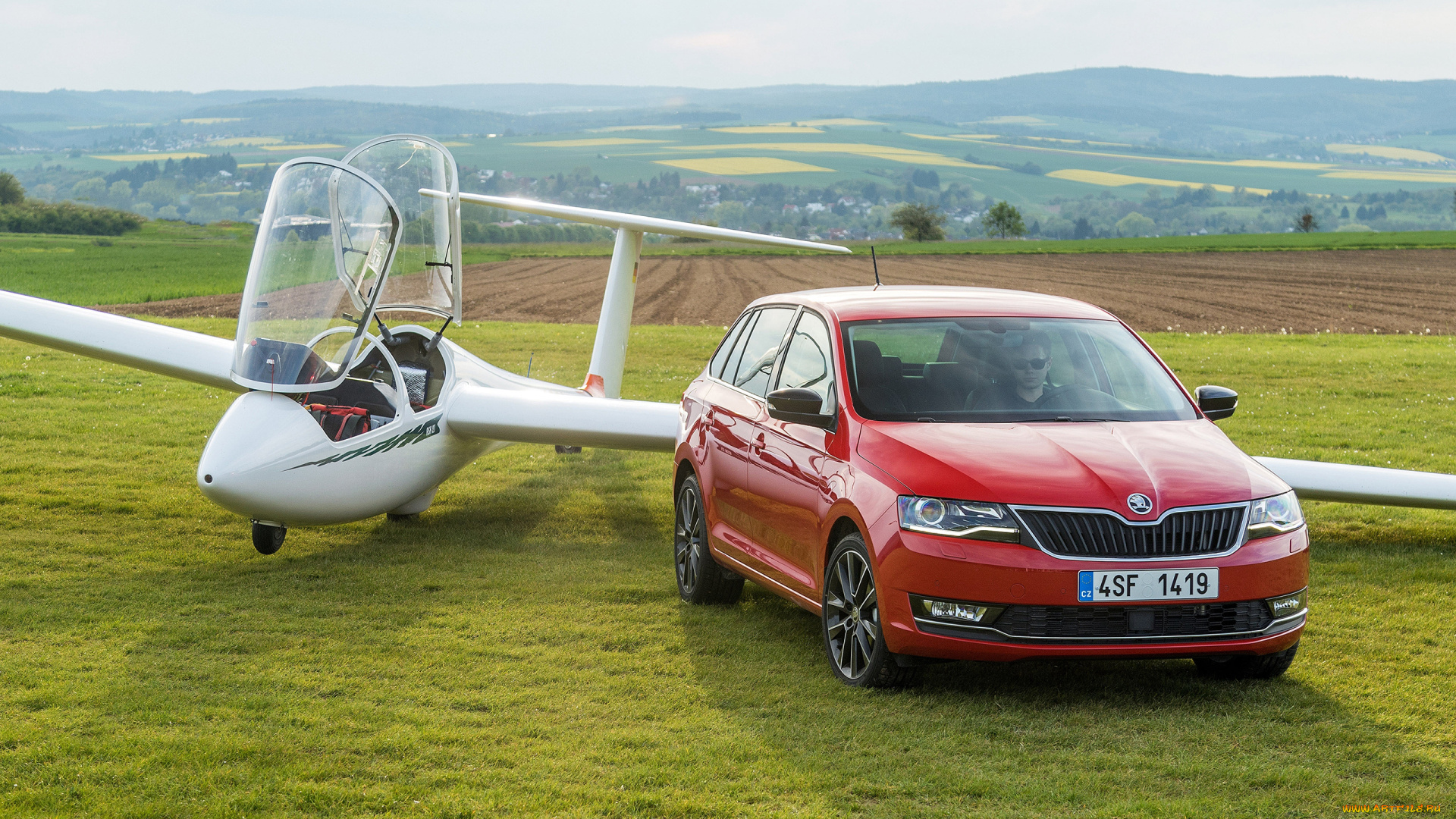 skoda, rapid, spaceback, 2017, автомобили, skoda, rapid, spaceback, 2017, самолёт