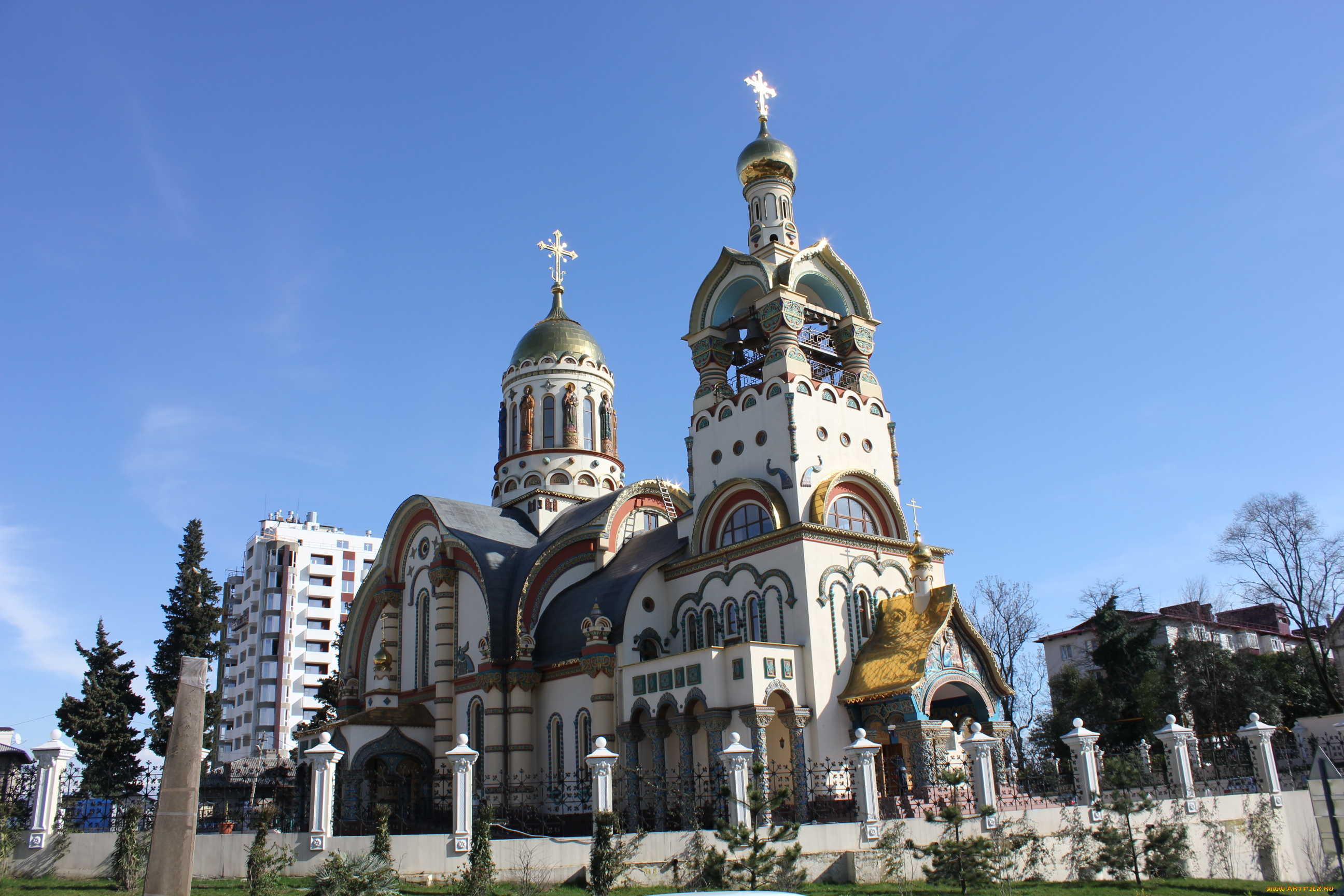 храм, святого, князя, владимира, сочи, города, сочи, , россия, церковь, сочи, храм, святого, князя, владимира