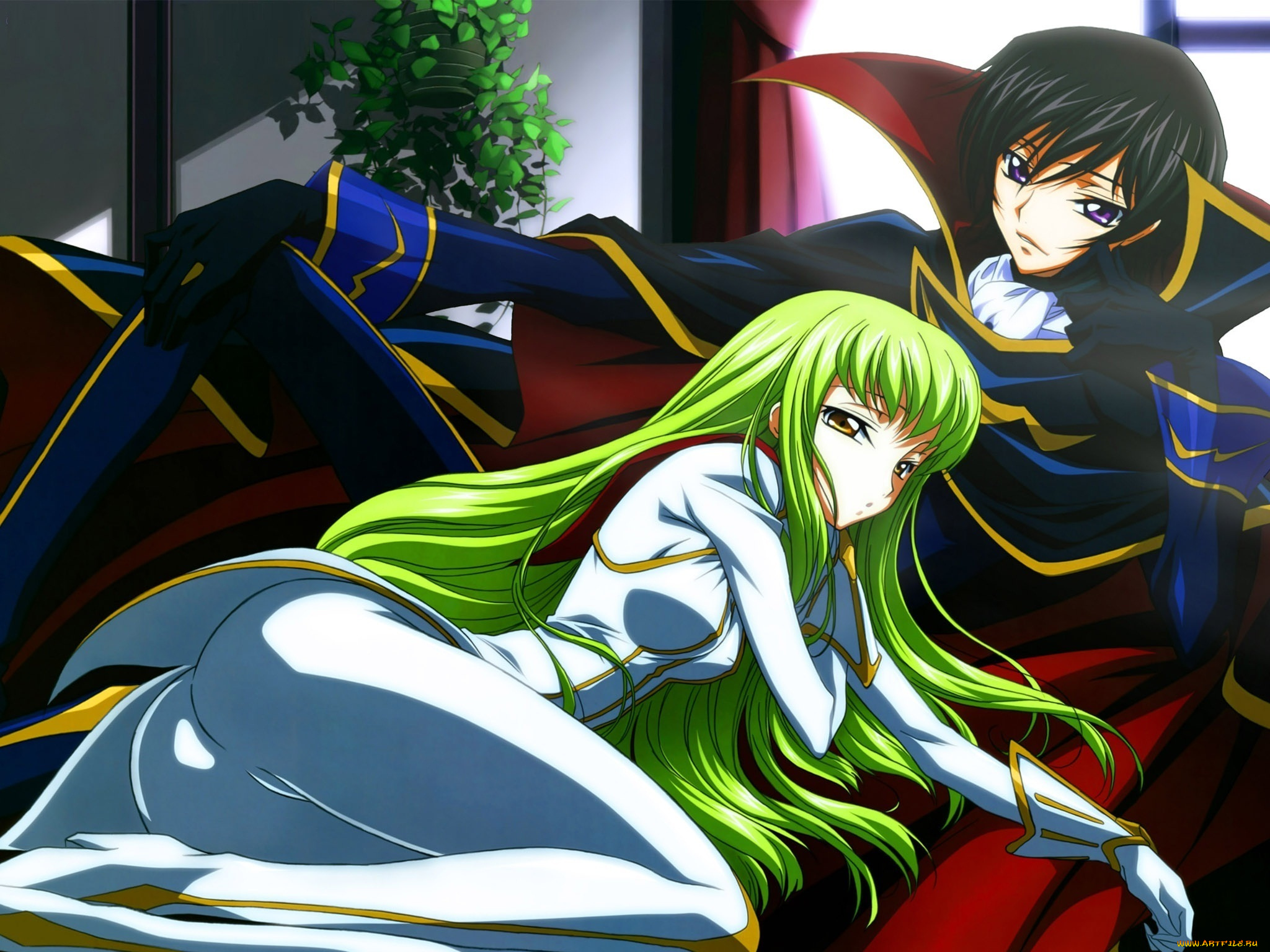 аниме, code, geass, парень, девушка