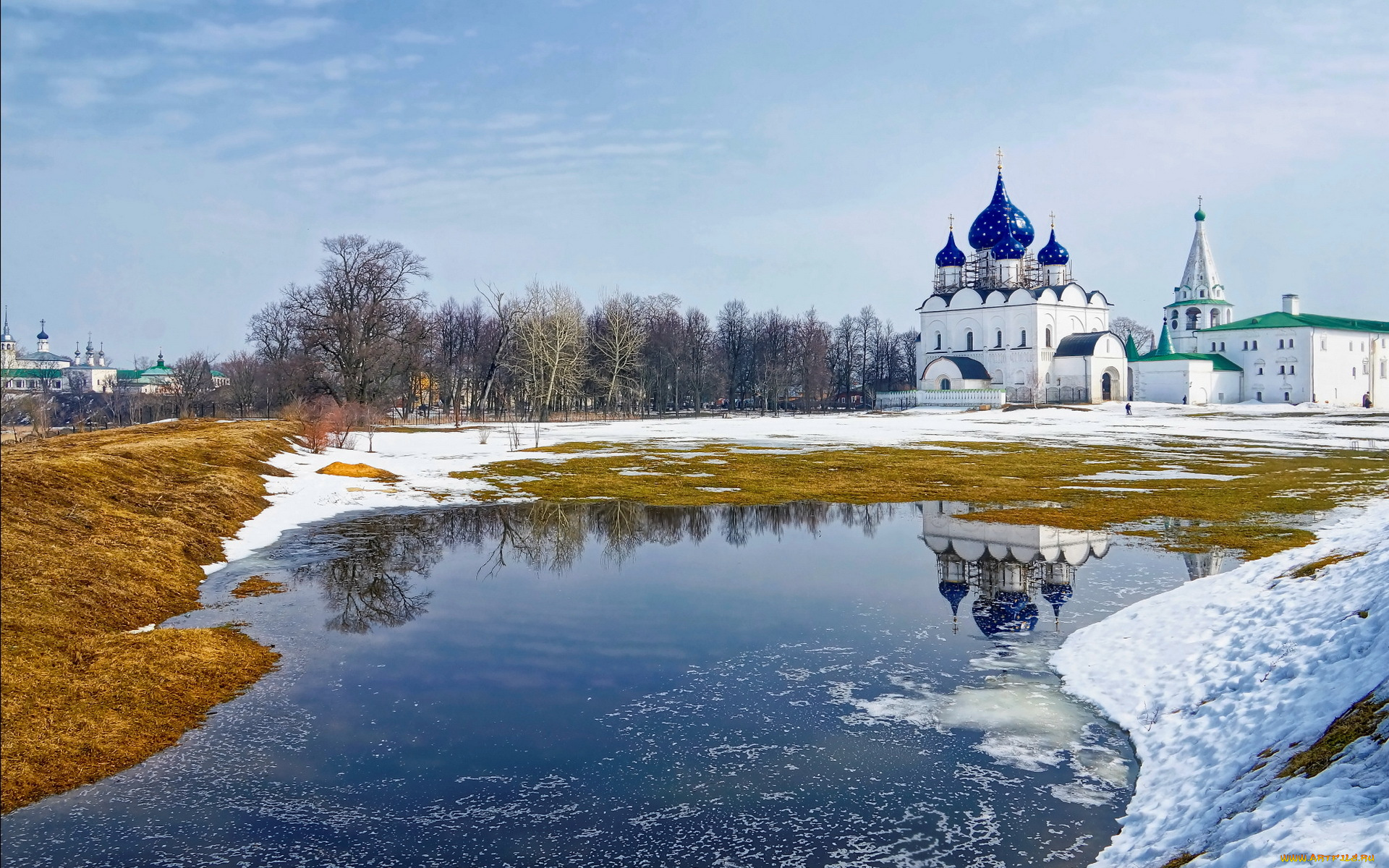 города, православные, церкви, монастыри, храм, река, суздаль