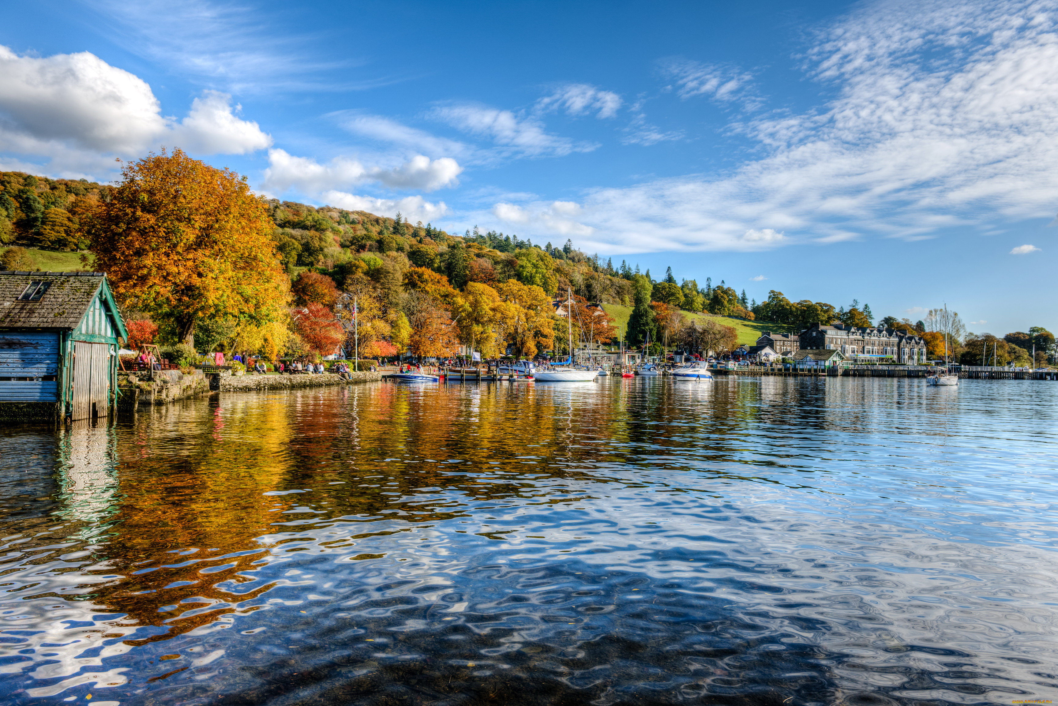 ambleside, англия, природа, реки, озера, река