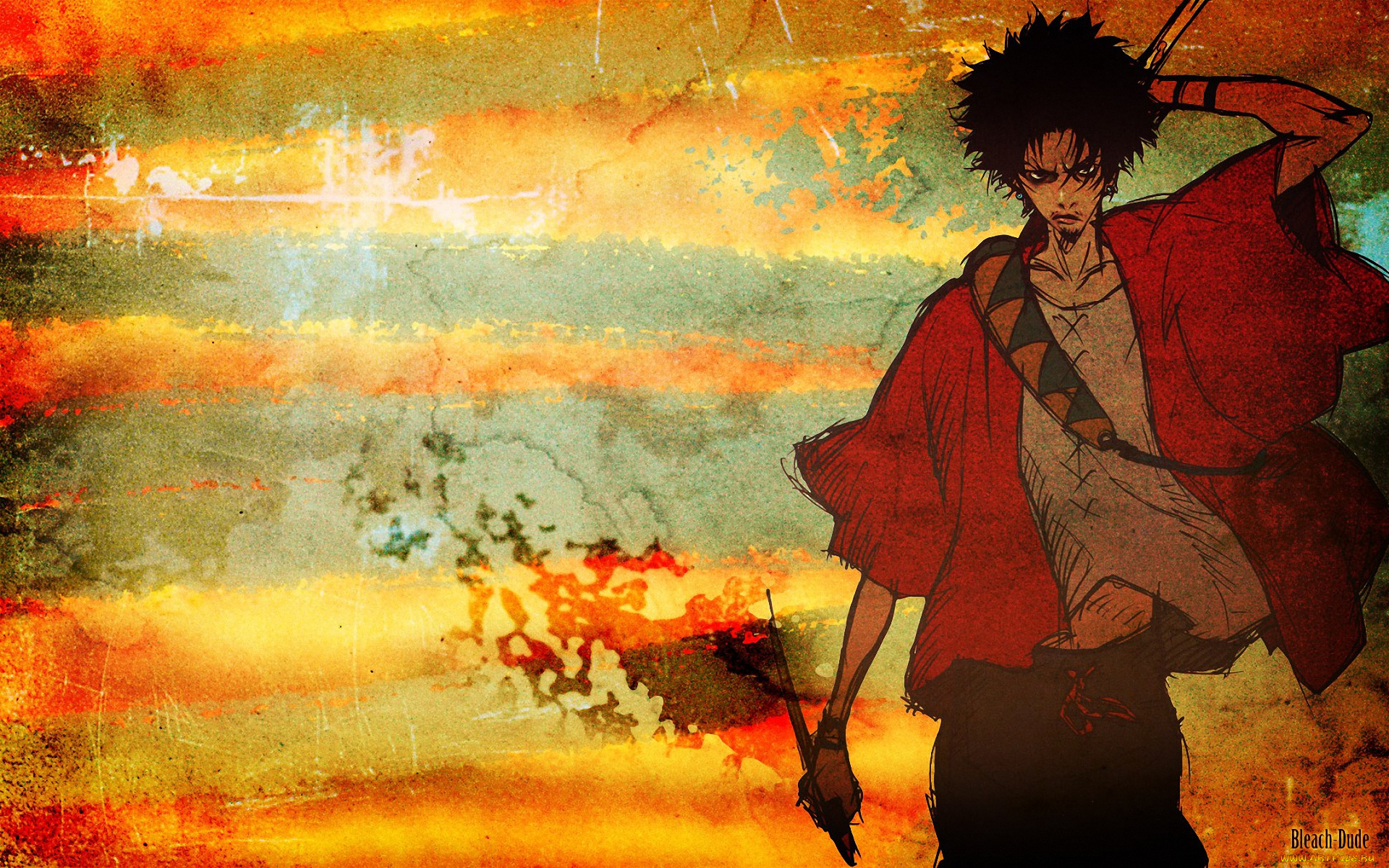 аниме, samurai, champloo, самурай, меч, mugen