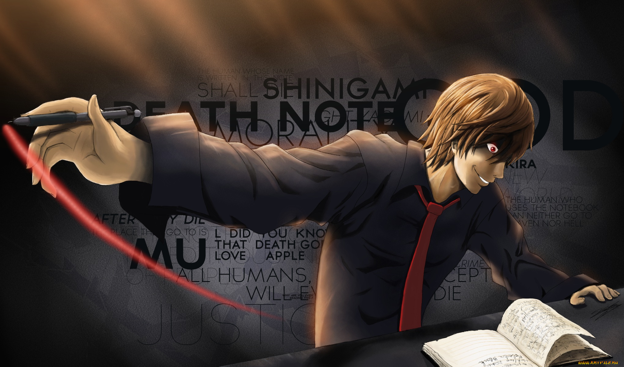 аниме, death, note, noctiscinema, yagami, light, death, note