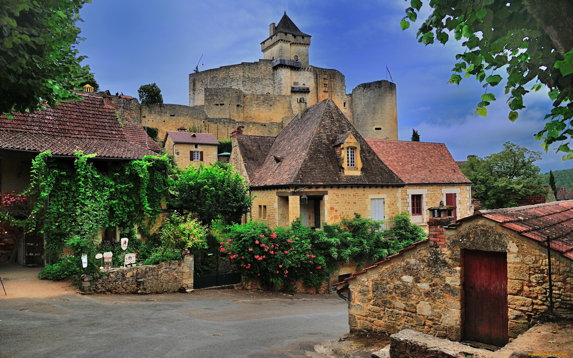 chateau, castelnau-bretenoux, france, города, замки, франции, chateau, castelnau-bretenoux