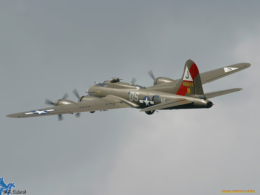 авиация, боевые, самолёты, boeing, b-17, flying, fortress