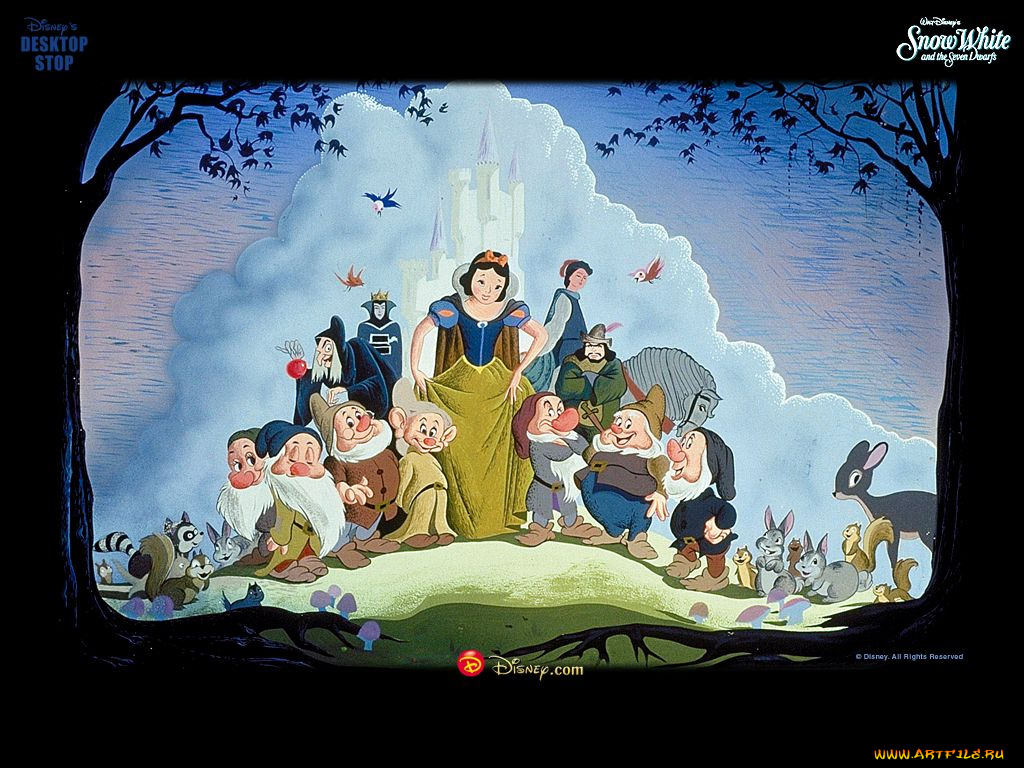 мультфильмы, snow, white, and, the, seven, dwarfs, disney, белоснежка, гномы