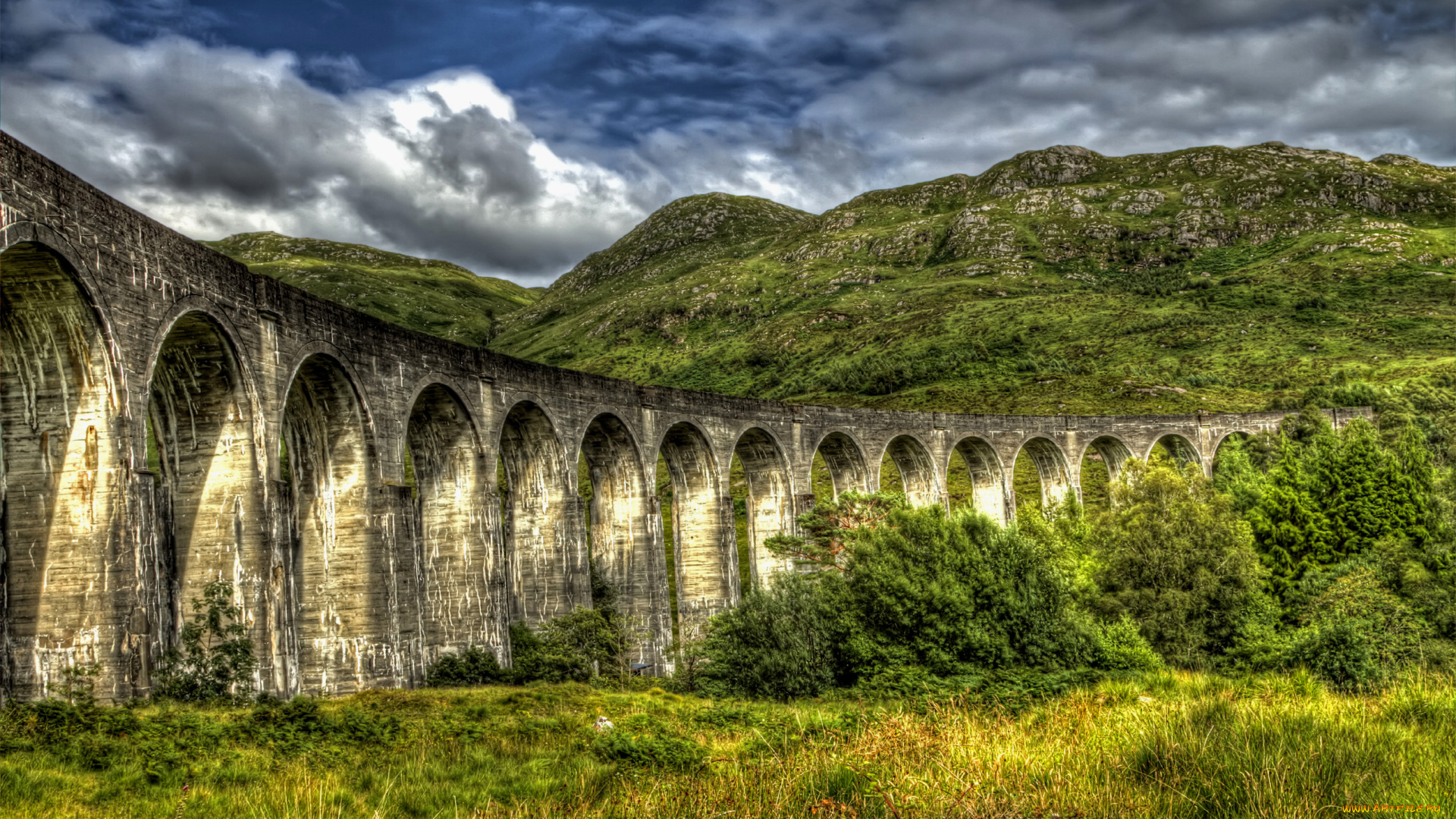 glenfinnan, viaduct, , scotland, природа, горы