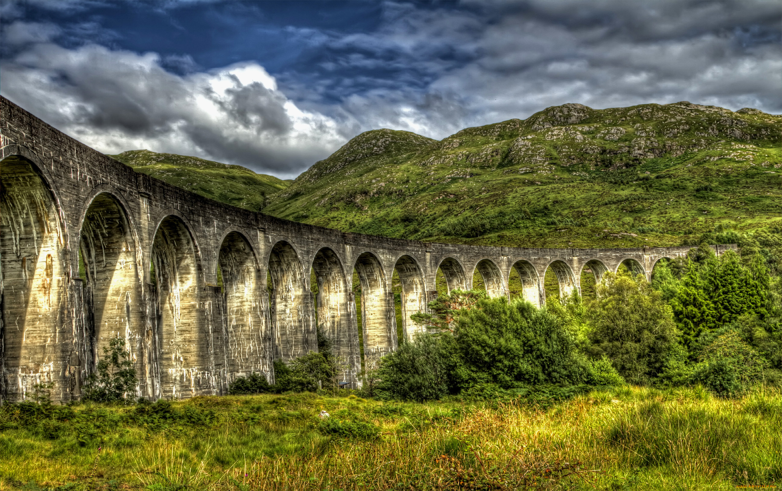 glenfinnan, viaduct, , scotland, природа, горы