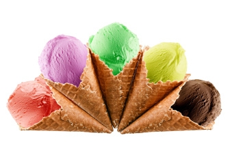 Картинка еда мороженое +десерты рожок вафельный лакомство шоколадное клубничное фисташковое