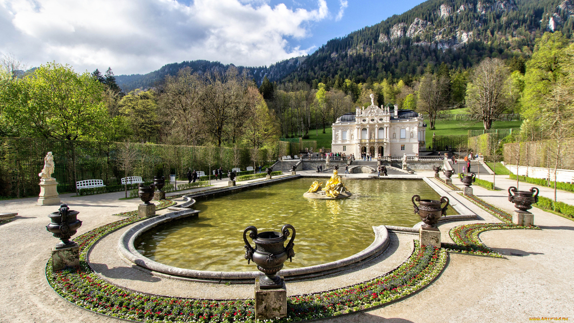 schloss, linderhof, города, -, дворцы, , замки, , крепости, парк, дворец