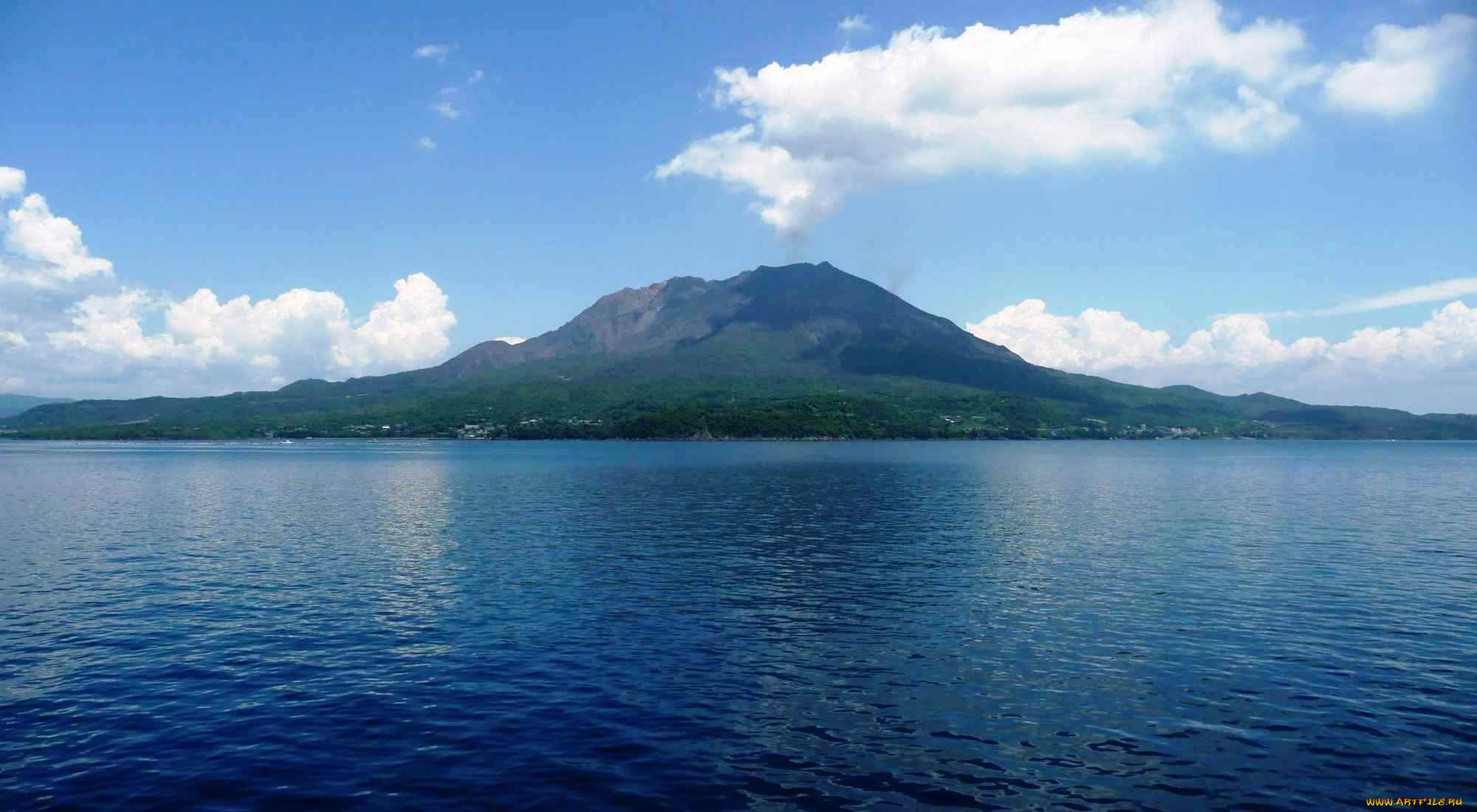 природа, реки, озера, Япония, вулкан, сакурадзима