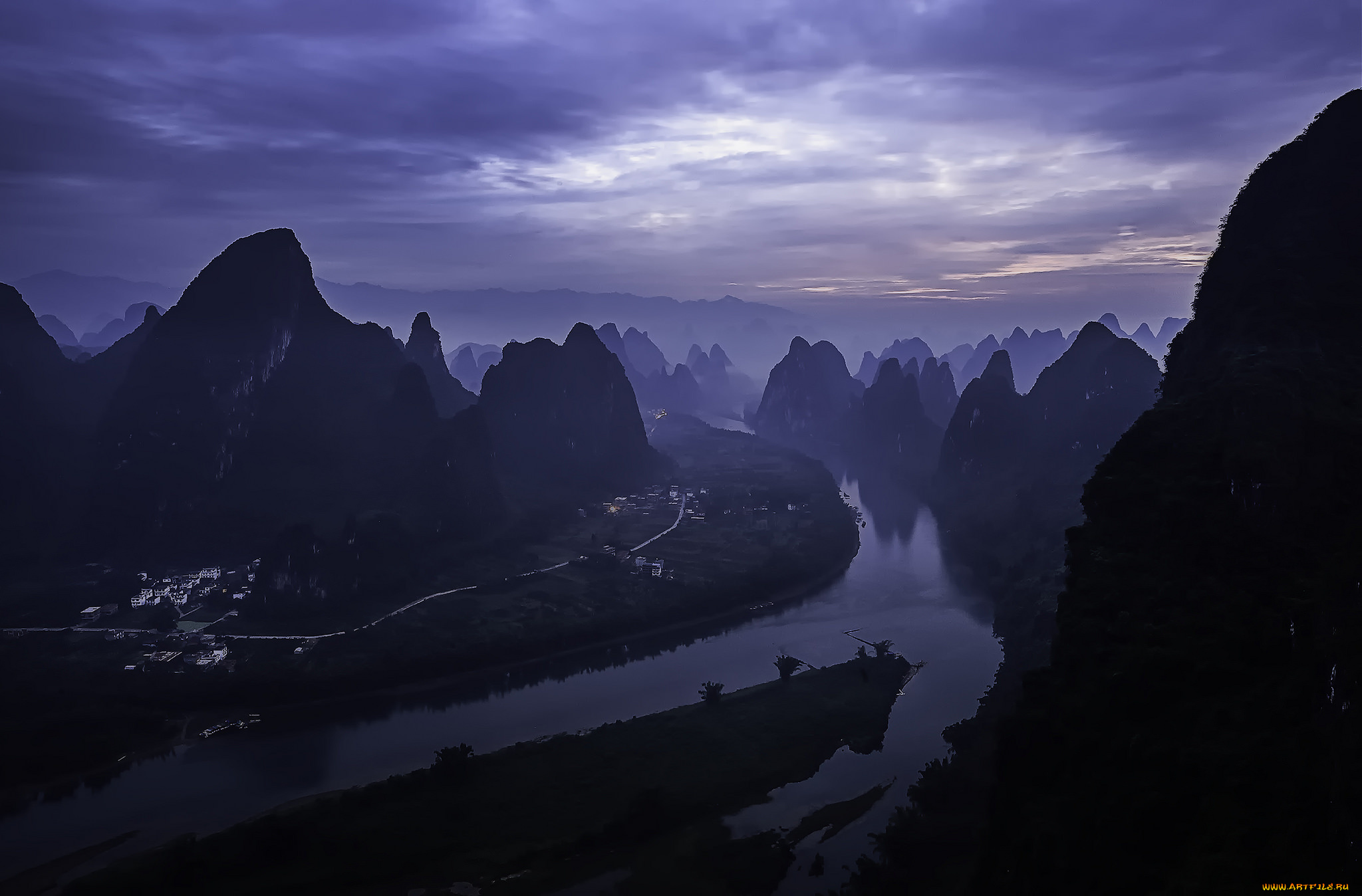 природа, горы, morning, утро, li, river, sunrise, китай, guilin, гуйлинь, yangshuo, county, рассвет, china