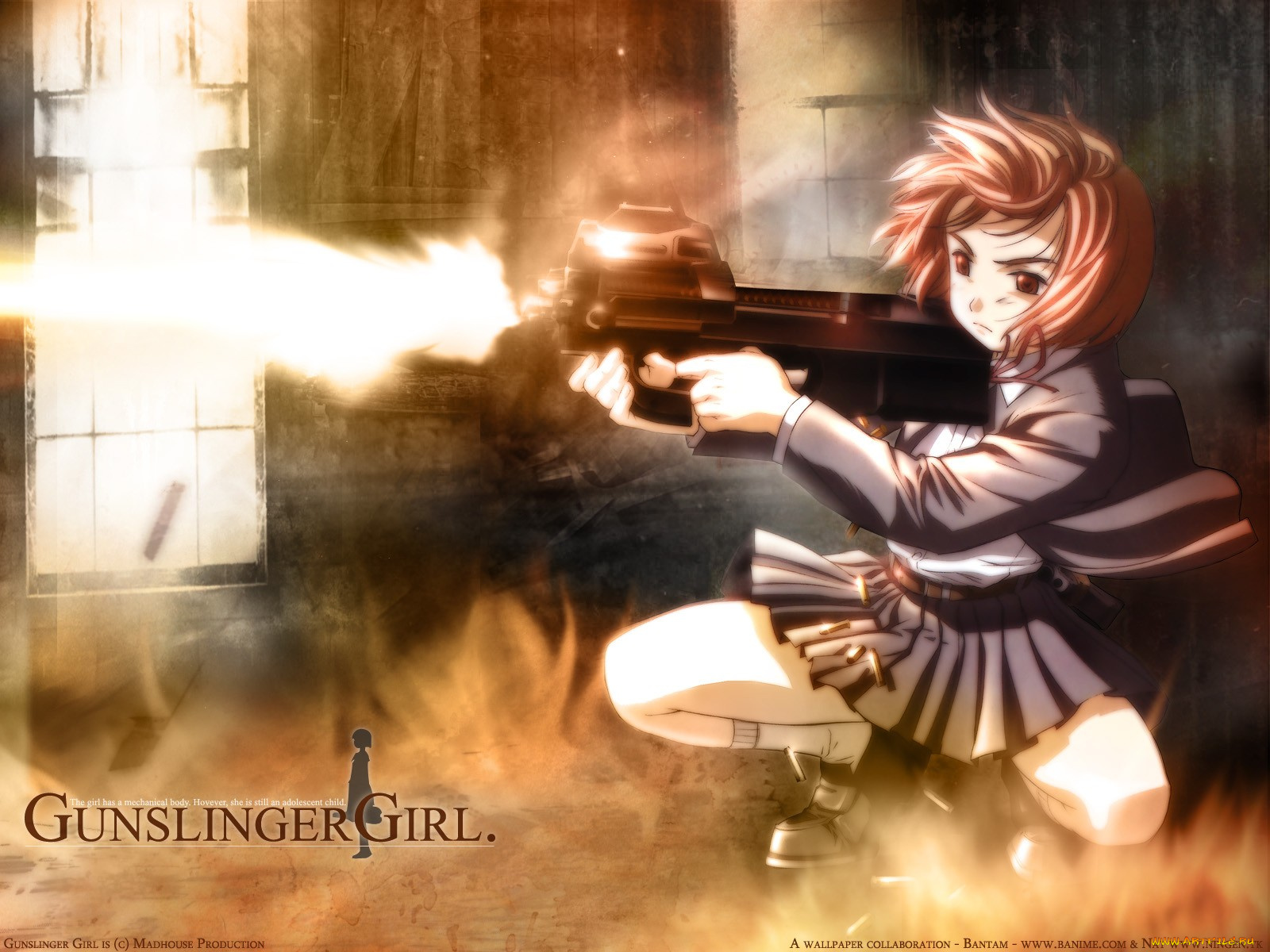 аниме, gun, slinger, girl