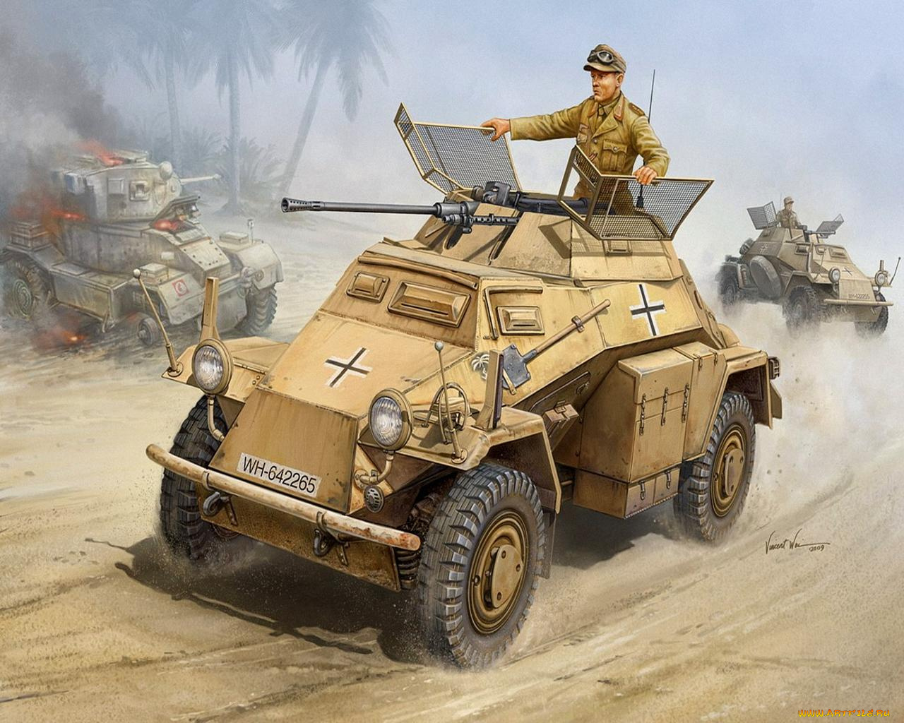 sdkfz, 223, afrika, korps, техника, военная