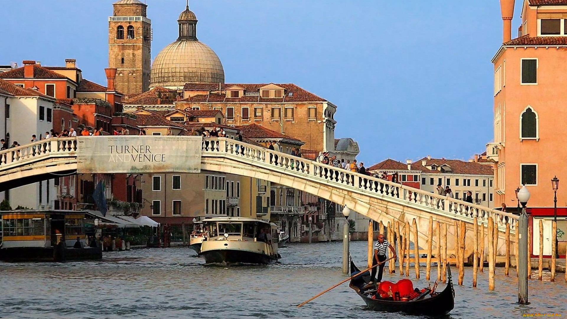 города, венеция, италия, город, канал, вода, мост, гондола