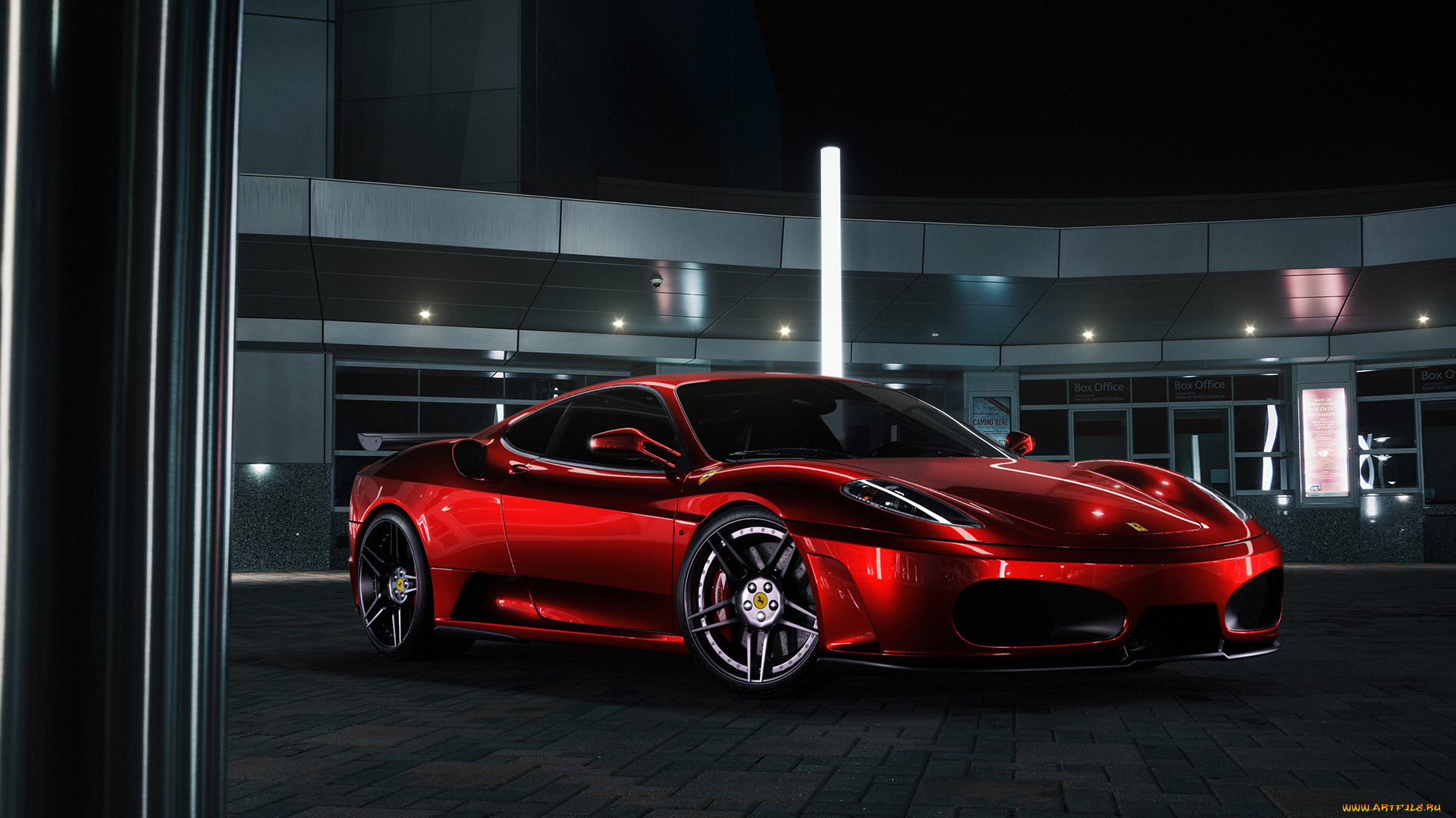 автомобили, ferrari, supercar, color, red, chrome, f430, front