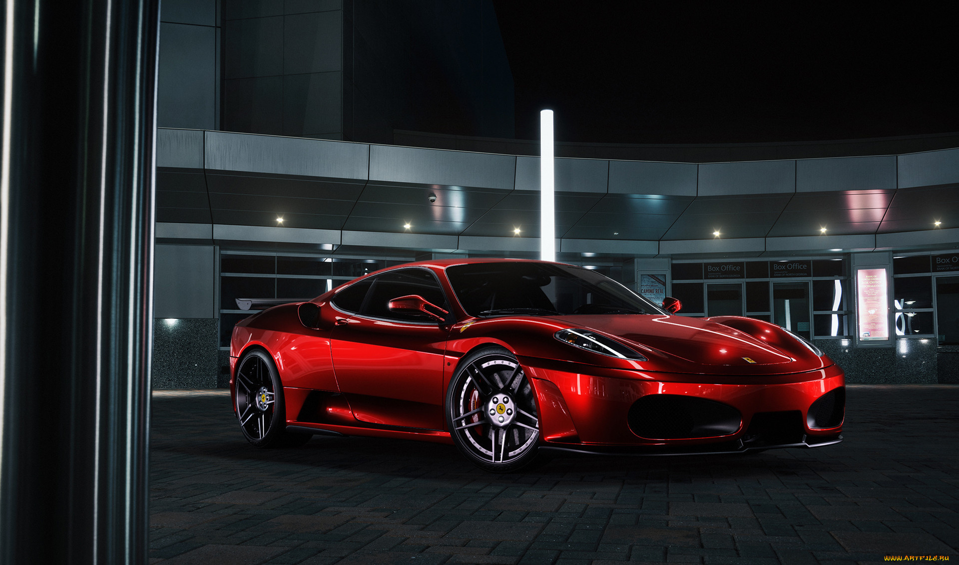 автомобили, ferrari, supercar, color, red, chrome, f430, front