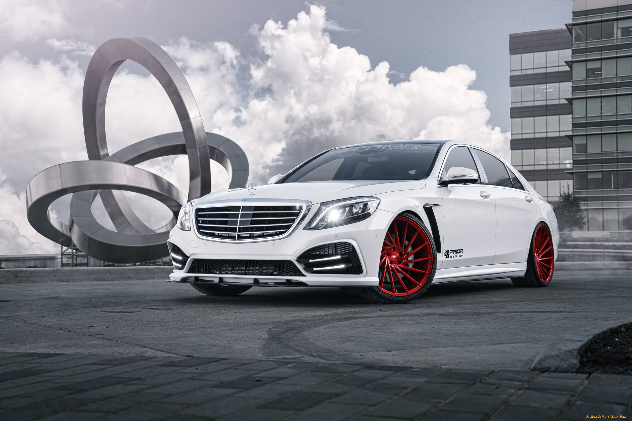 автомобили, mercedes-benz, design, prior, motors, wheels, red, vossen, kit, body, evs, amg, s550