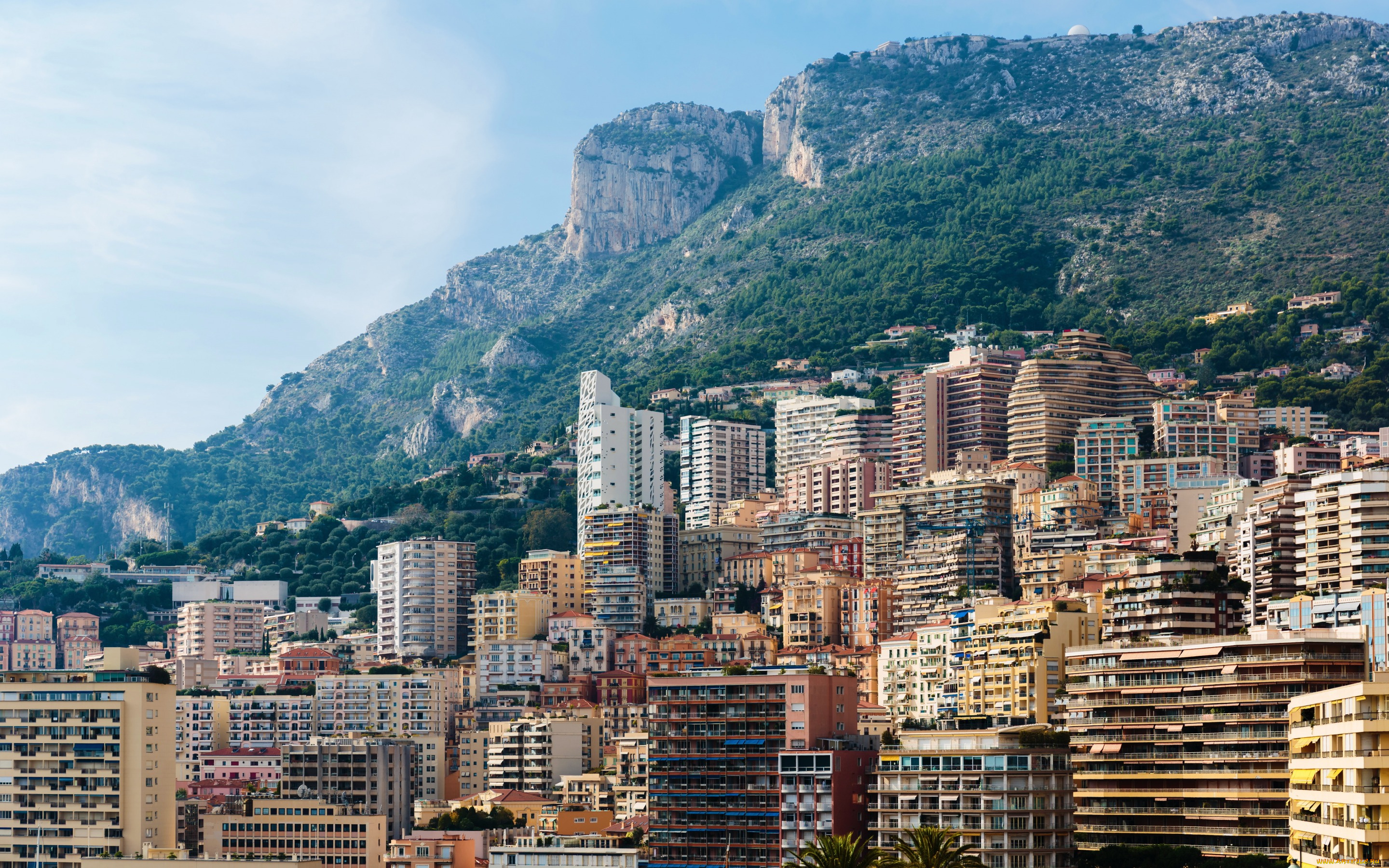 города, -, панорамы, пейзаж, скалы, горы, дома, monte, carlo, монако
