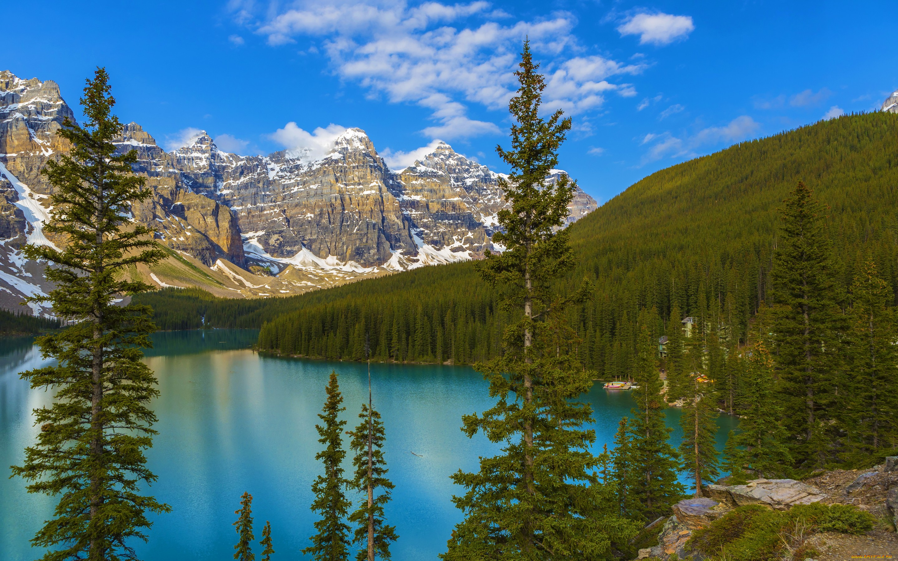 природа, реки, озера, деревья, скалы, горы, лес, озеро, canada, alberta, banff, national, park, moraine, lake, канада