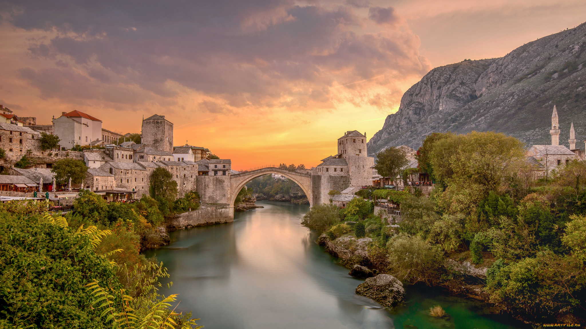 mostar, , bosnia, города, -, панорамы, мост, река