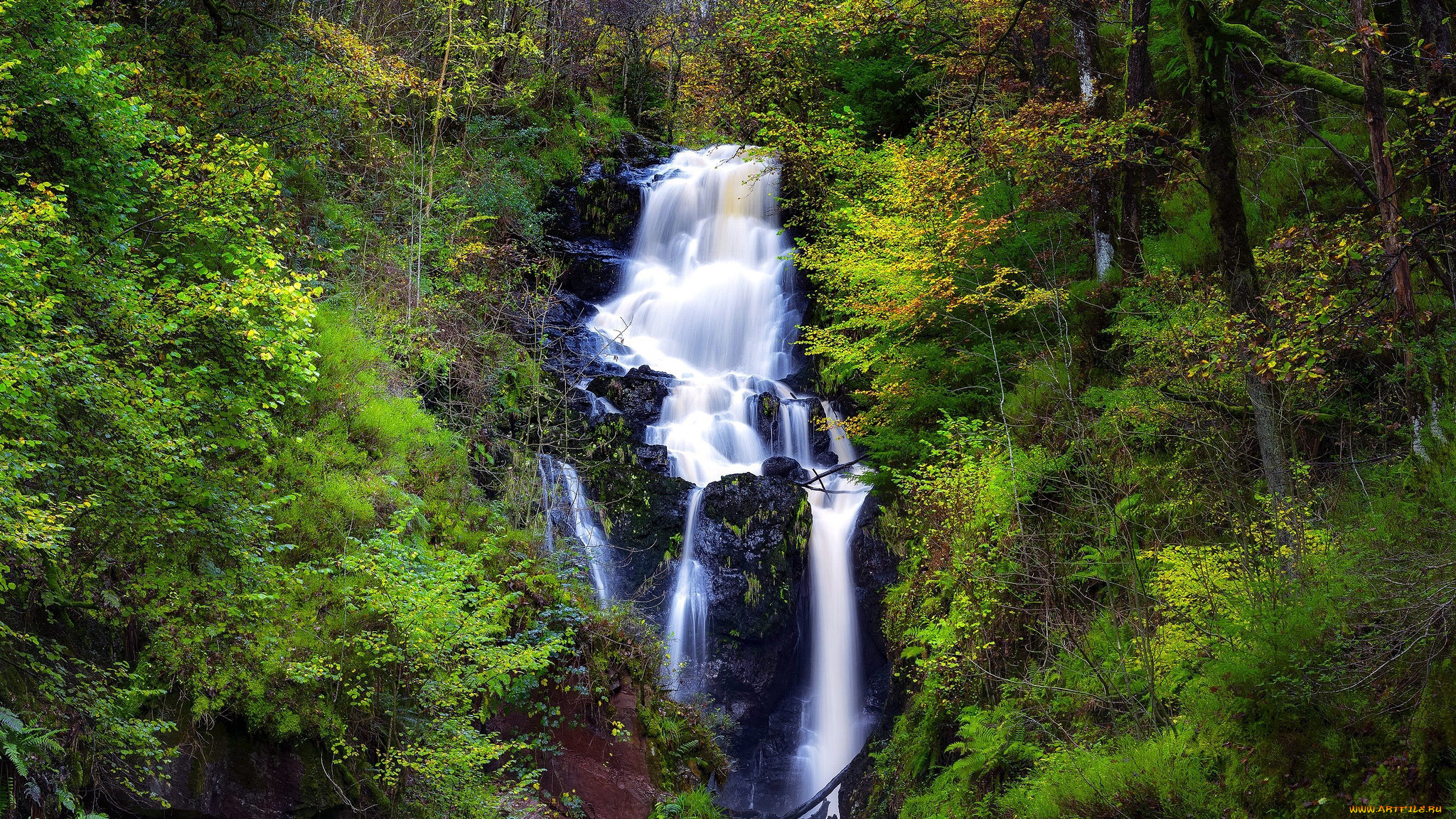 little, fawn, waterfall, scotland, природа, водопады, little, fawn, waterfall