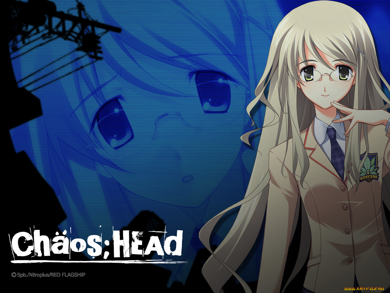 аниме, chaos, head