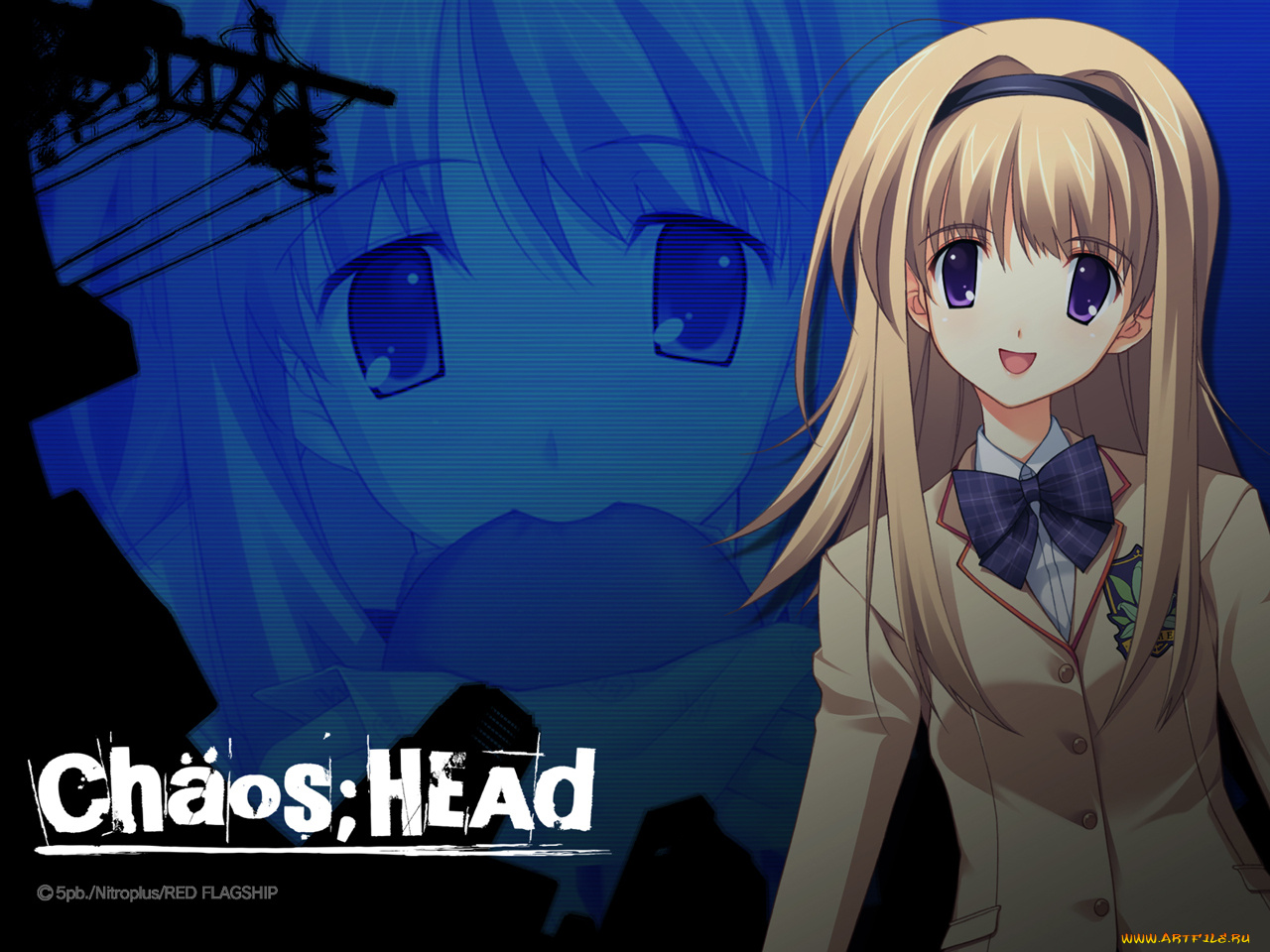 аниме, chaos, head