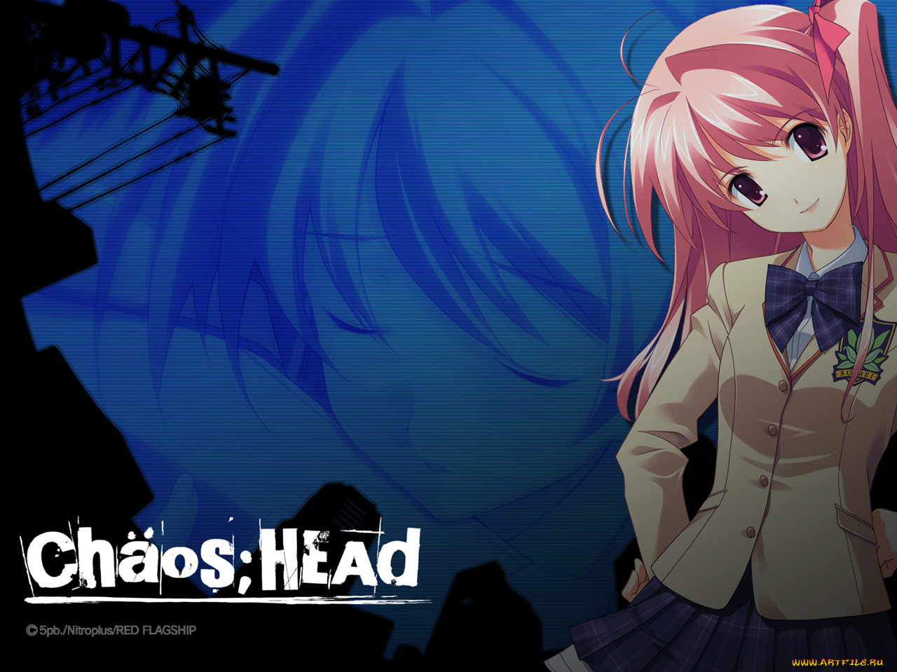 аниме, chaos, head