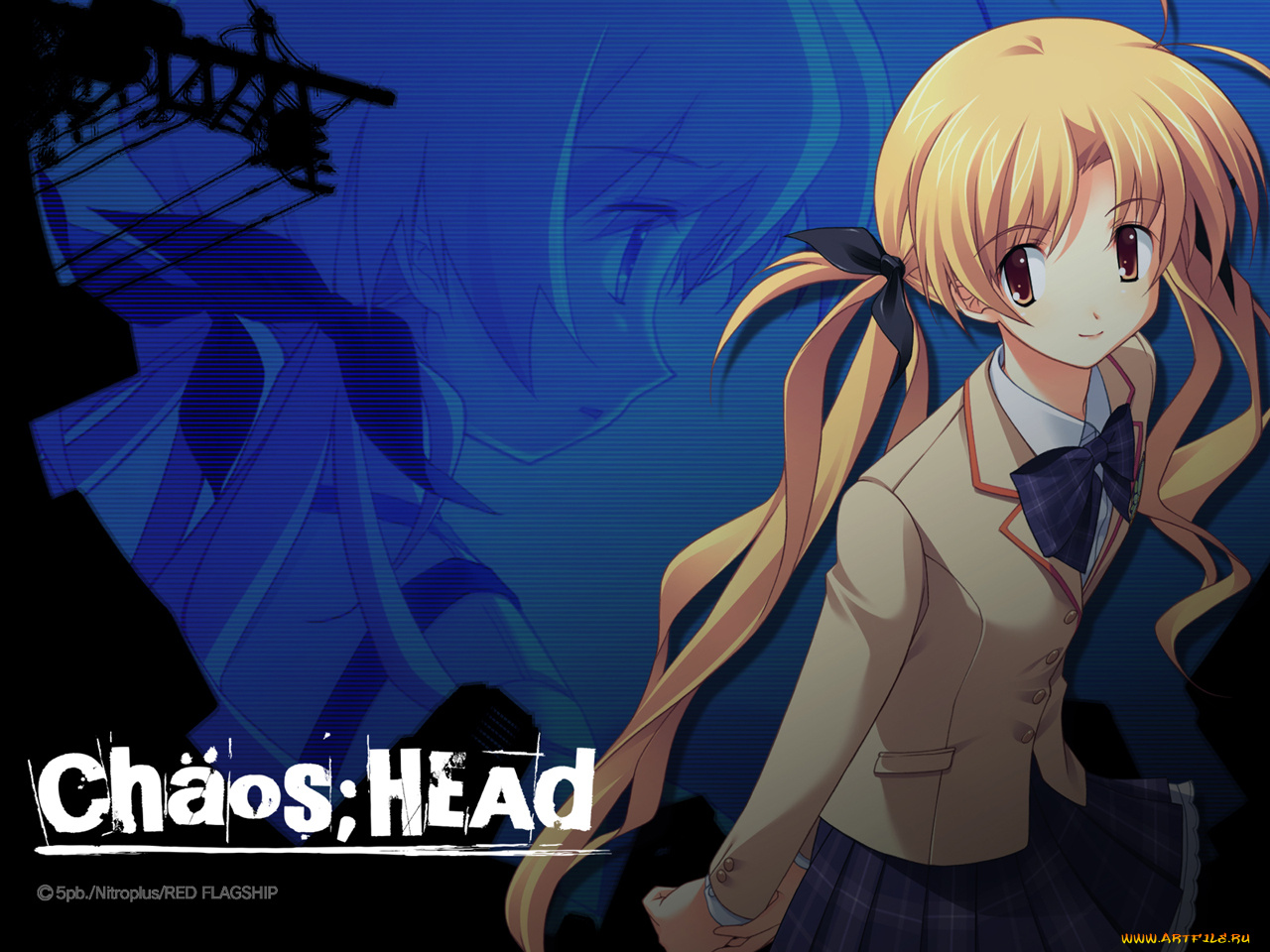 аниме, chaos, head