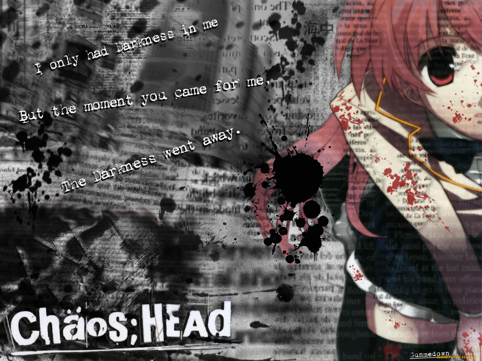 аниме, chaos, head