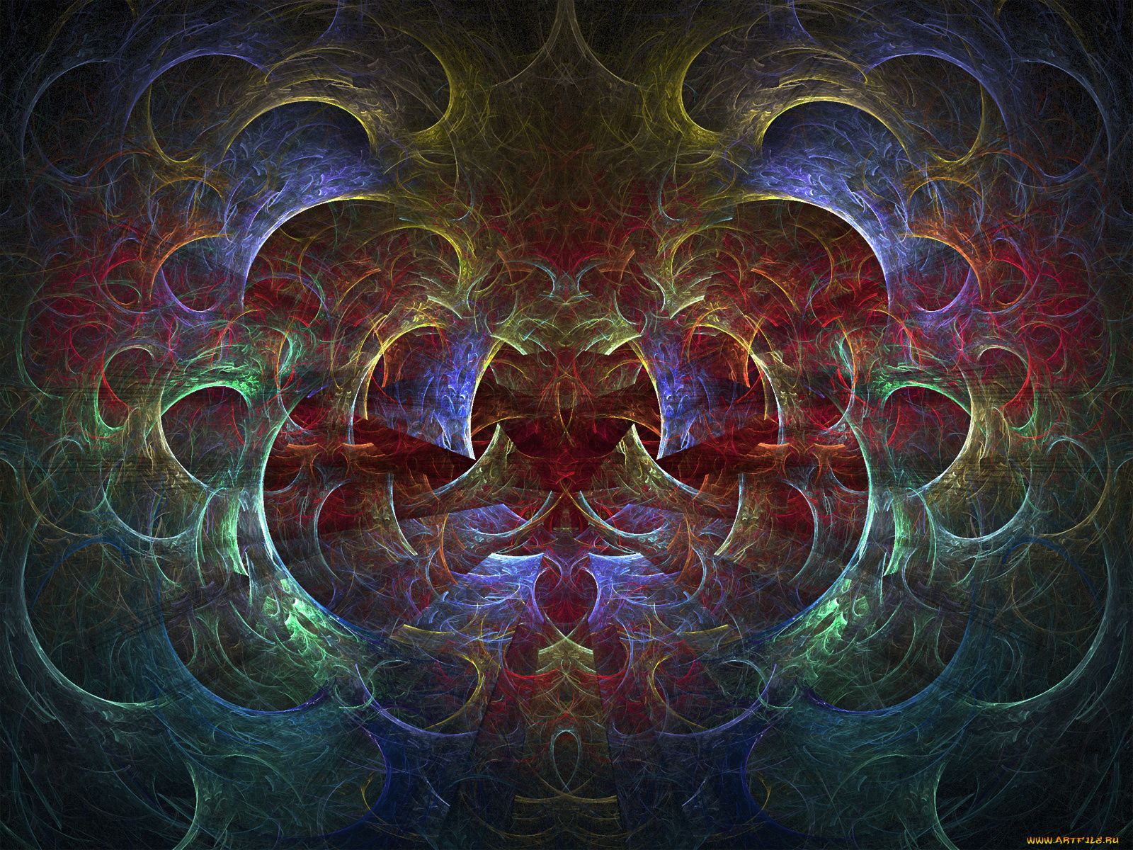 3д, графика, fractal, фракталы, узор, фон, цвета