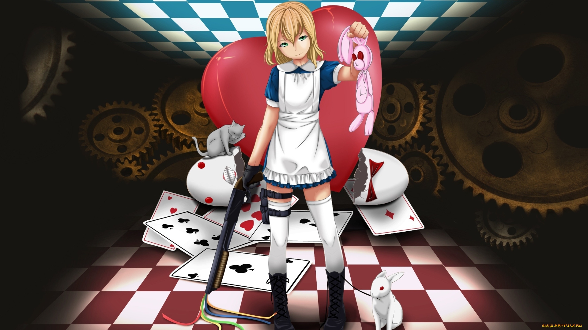 аниме, alice, in, wonderland