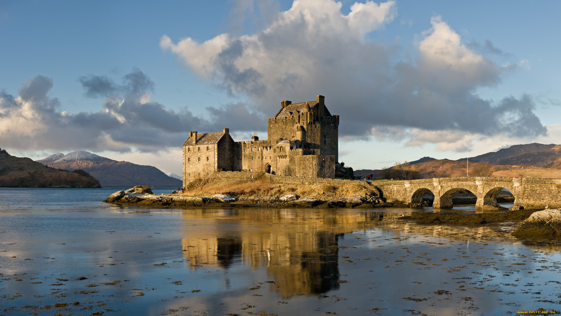 eilean, donan, castle, города, замок, эйлиан, донан, шотландия, scotland