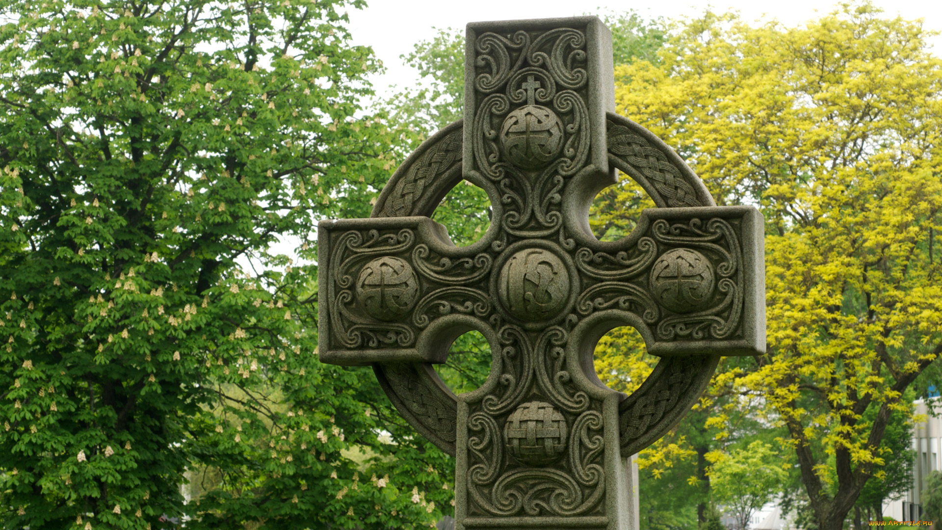 кельтский, крест, разное, рельефы, статуи, музейные, экспонаты, резьба, камень