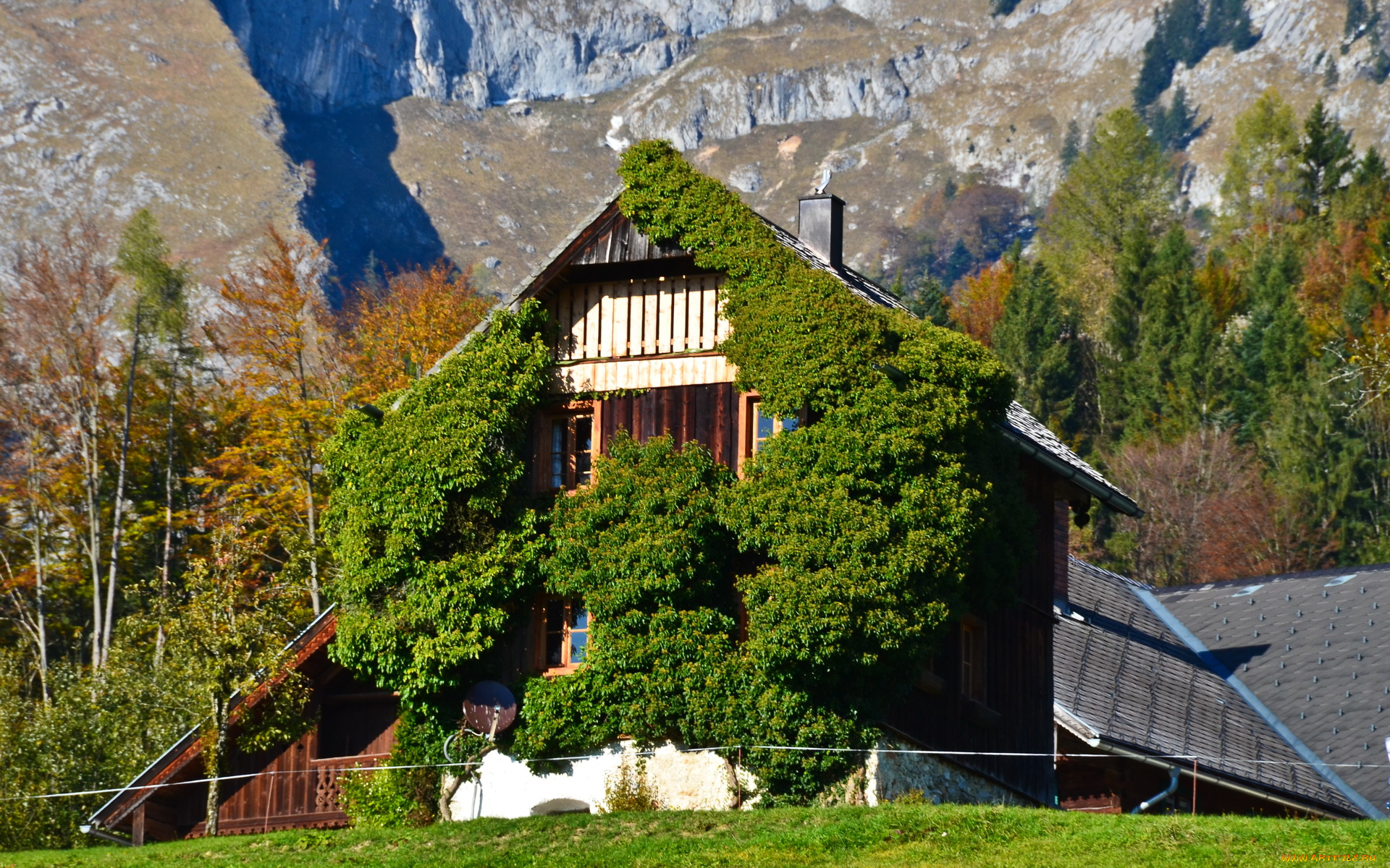 города, здания, дома, salzkamergut, аusztria